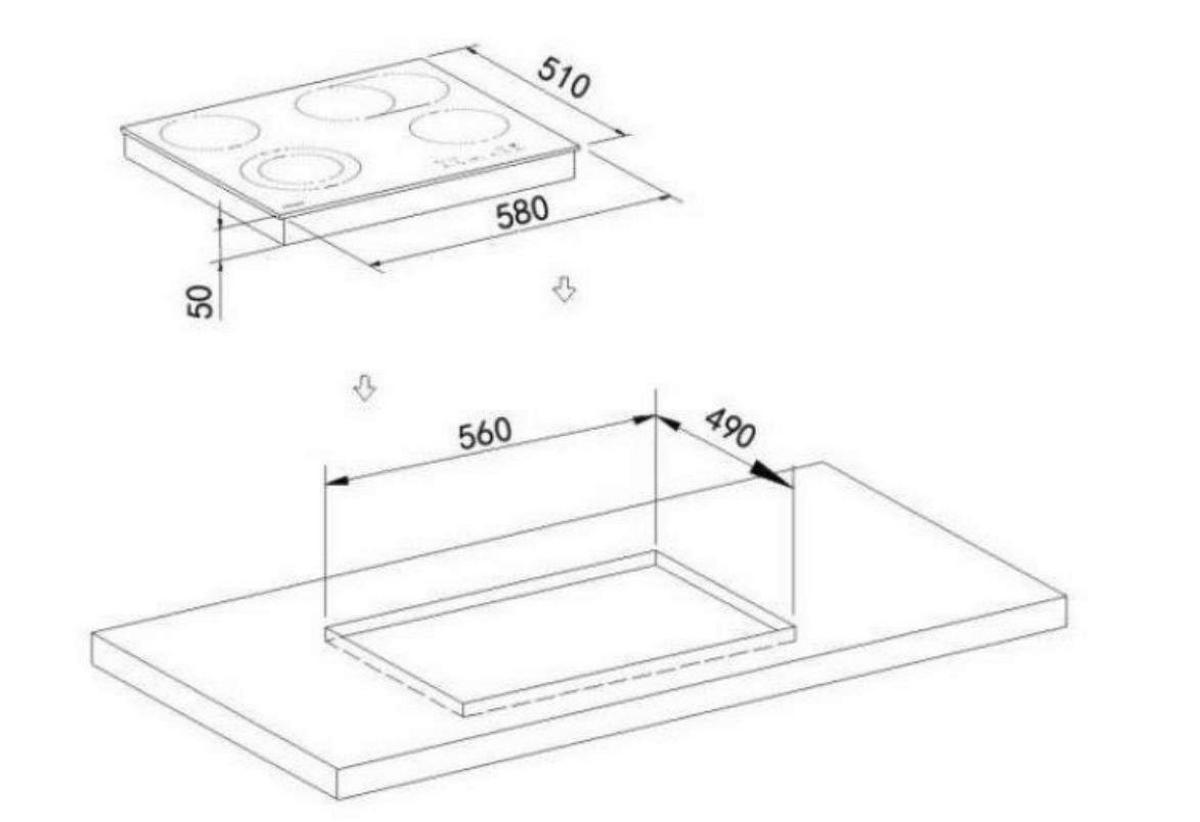 Mican Einbauherdset HSHDB73S schwarz B/H/T: ca. 59,5x59,5x57,5 cm HSHDB73S - schwarz (59,50/59,50/57,50cm) - Mican