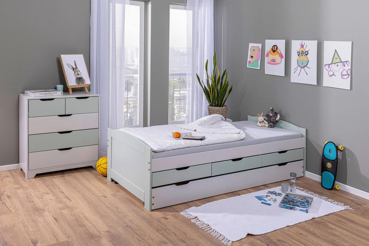 Kommode Prati Kommode salbei lackiert B/H/L: ca. 40,3x92x82 cm Prati Kommode - salbei (82,00/40,30/92,00cm) - Inter Link