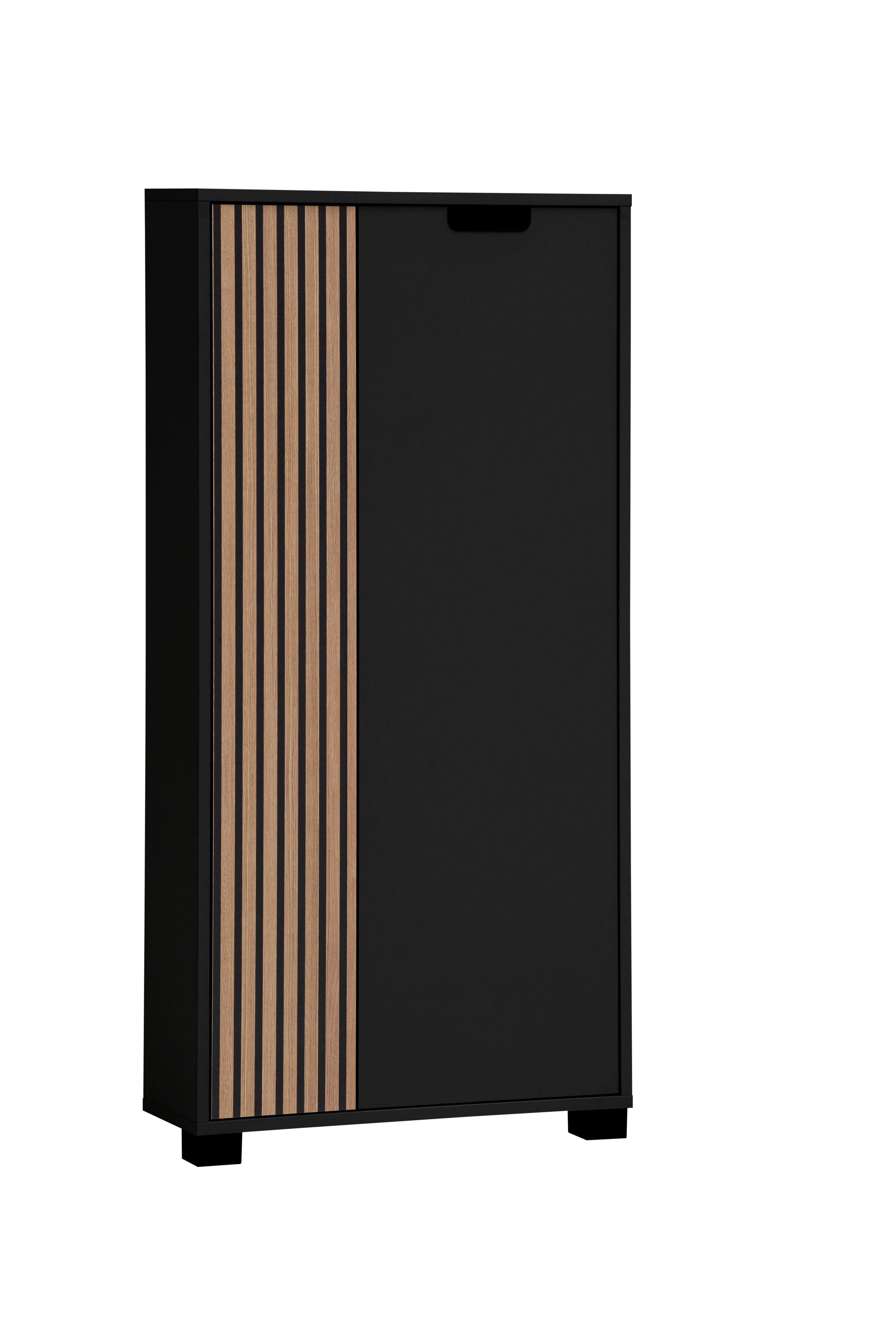 Highboard Ryker schwarz matt B/H/T: ca. 59,8x124x19,55 cm Ryker - schwarz (59,80/124,00/19,55cm) - Möbelpartner