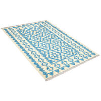 PersaTepp Teppich Kelim Gashgai blau B/H/L: ca. 109x1x145 cm Kelim Gashgai - blau/beige (145,00/109,00/1,00cm) - PersaTepp