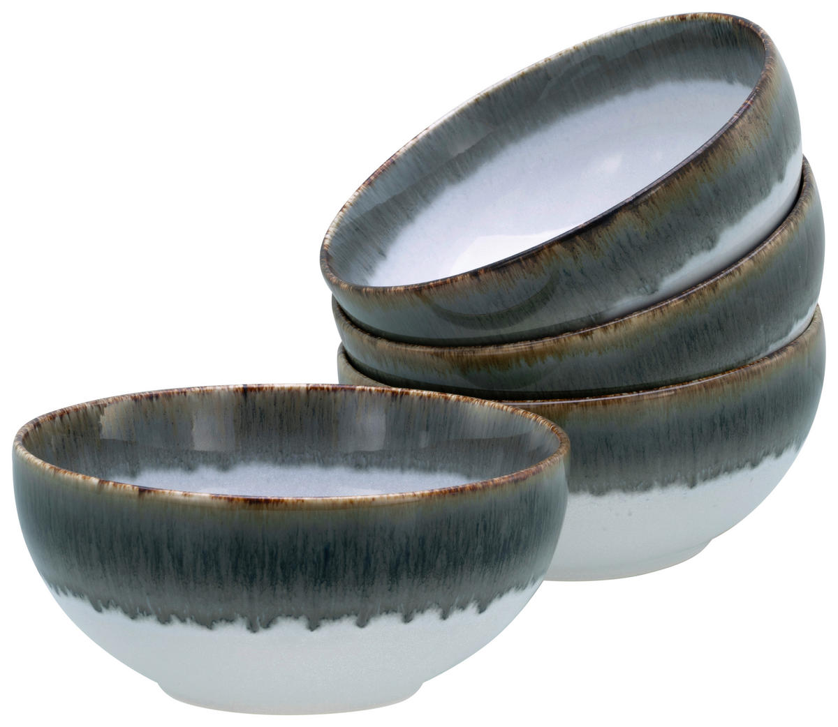 CreaTable Schüssel-Set Cascade grau Steinzeug Cascade - grau - CreaTable