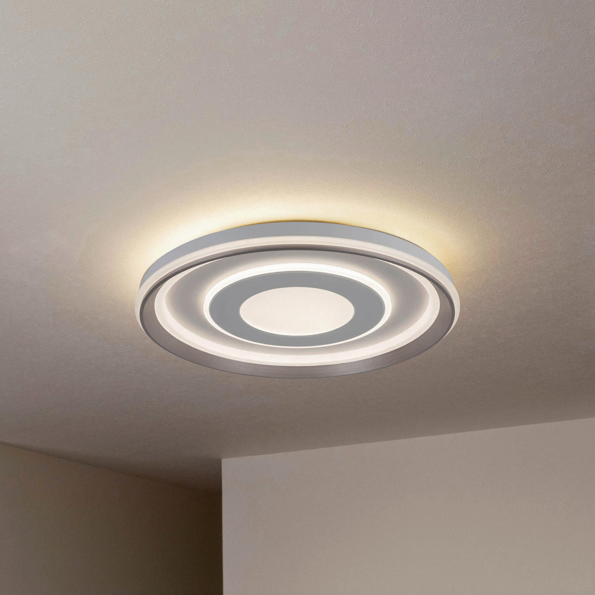 Näve Leuchten LED-Deckenleuchte weiß Kunststoff Metall B/H/T/D: ca. 50x7,5x50x50 cm DOIRA - weiß (50,00/7,50/50,00cm) - Näve Leuchten