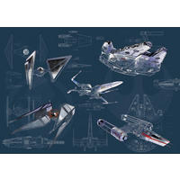 Komar Fototapete Star Wars Blueprint Dark DX8-077 B/H: ca. 400x280 cm Star Wars Blueprint Dark DX8-077 - (400,00/280,00cm) - Komar