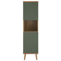 Vitrine Alva Eiche Evoke Coast Nachbildung salbei B/H/T: ca. 50x197x40 cm Alva - Eiche/salbei (50,00/197,00/40,00cm)