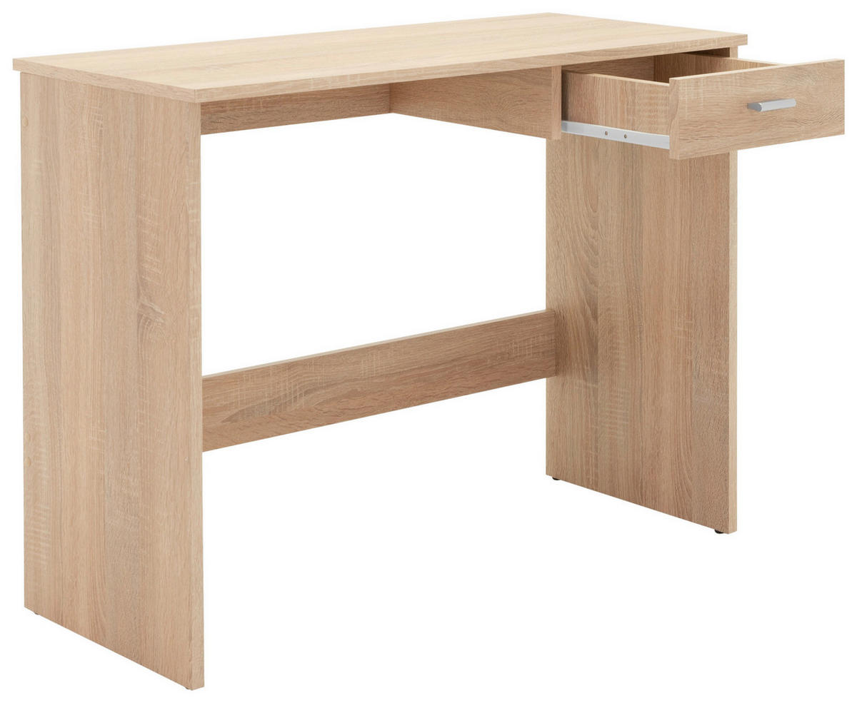 Schreibtisch Fritz Eiche Sonoma Nachbildung B/H/T: ca. 89x74x40 cm Fritz - Eiche/silber (89,00/74,00/40,00cm)