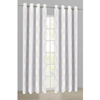 Ösenvorhang Nele weiß B/L: ca. 135x245 cm Nele - beige/weiß (135,00/245,00cm)