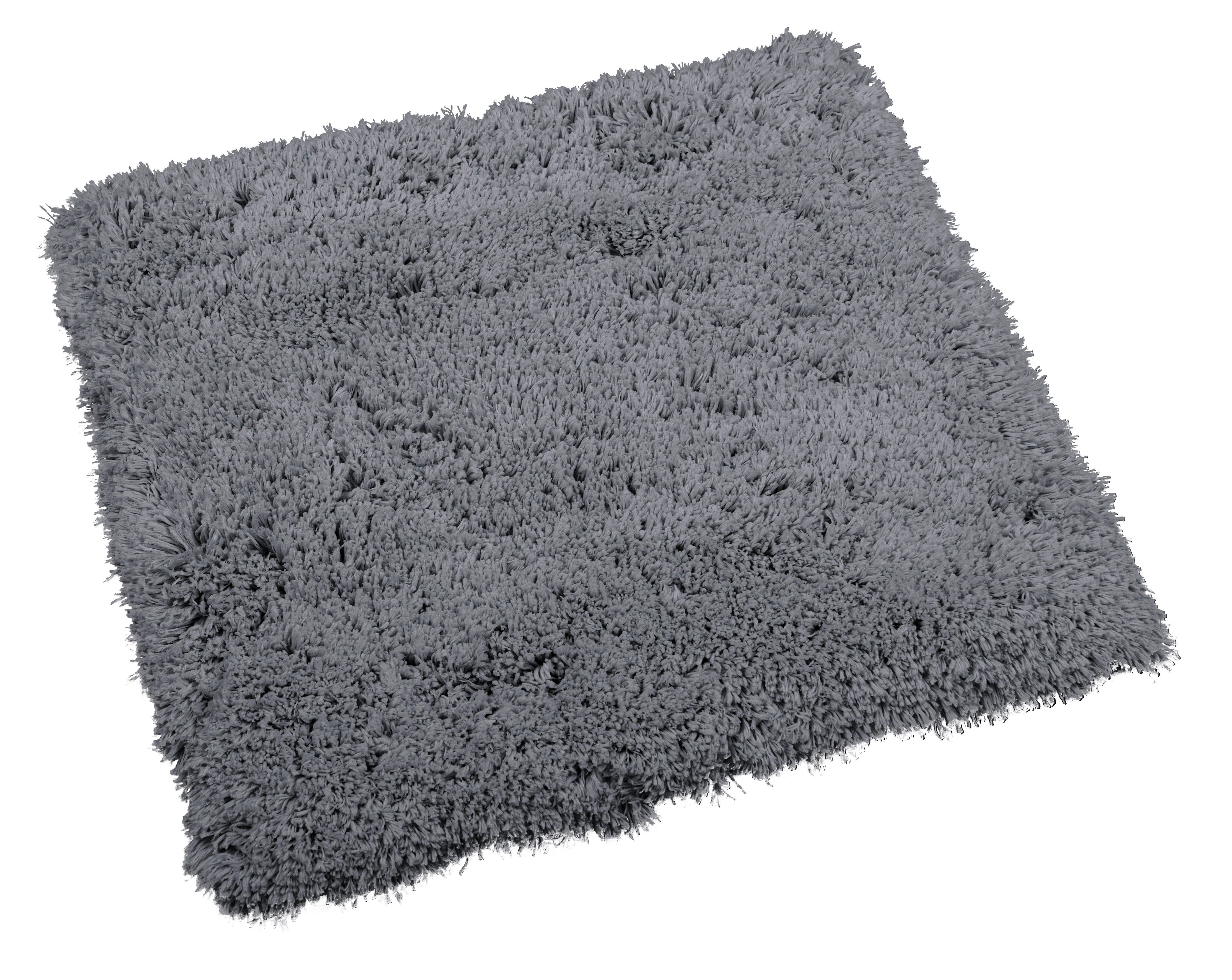 Badematte Badematte_Shaggy grau 50x50cm - grau (50,00/50,00cm)