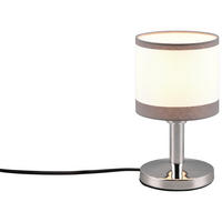 Reality Touch-Tischleuchte Davos R59551006 Chrom weiß Stoff Metall H/D: ca. 22x12 cm E14 1 Brennstellen Davos - weiß/Chrom (12,00/22,00cm) - Reality