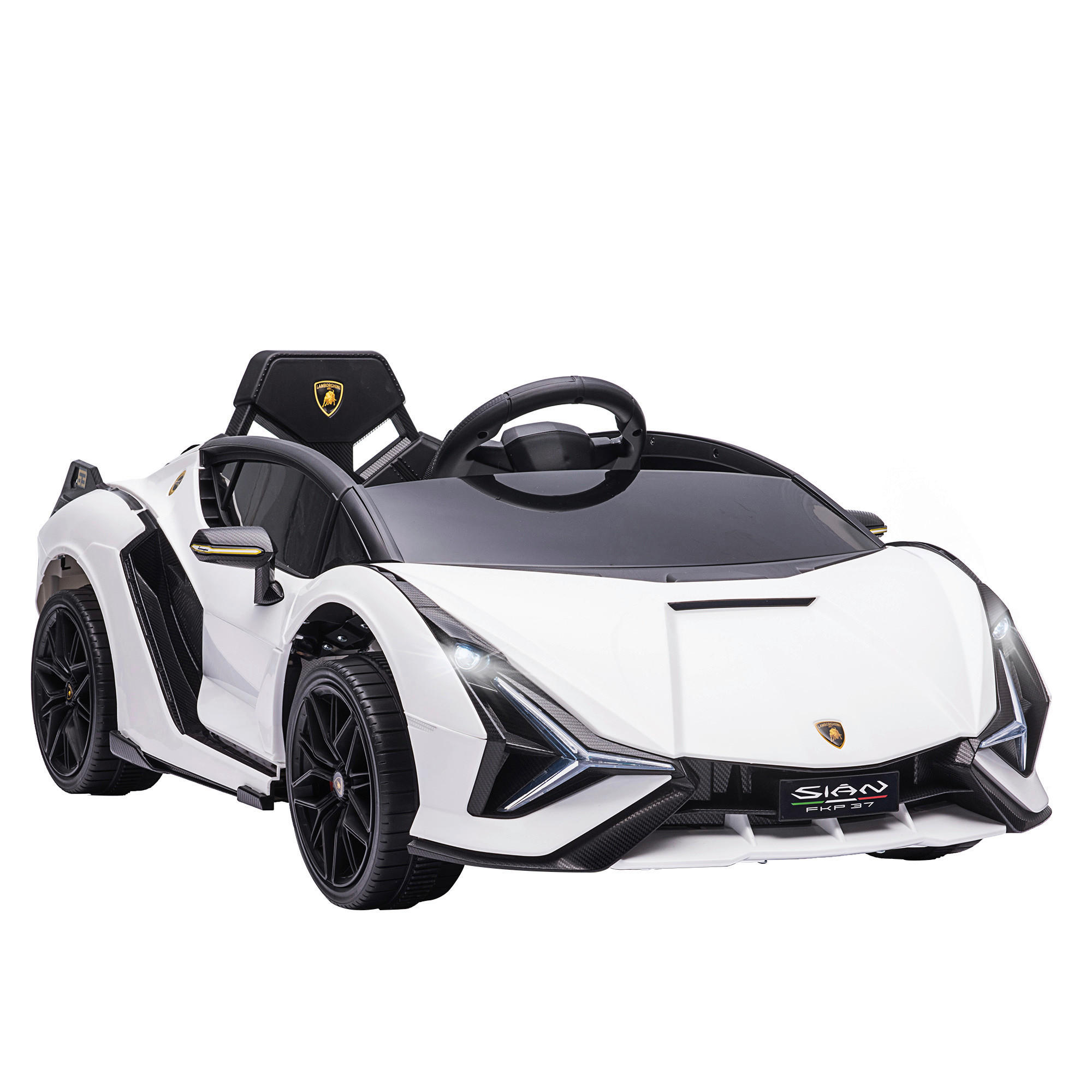 HOMCOM Kinder-Elektroauto weiß B/H/L: ca. 62x65x132 cm Kinder Elektroauto - weiß (132,00/62,00/65,00cm) - HOMCOM