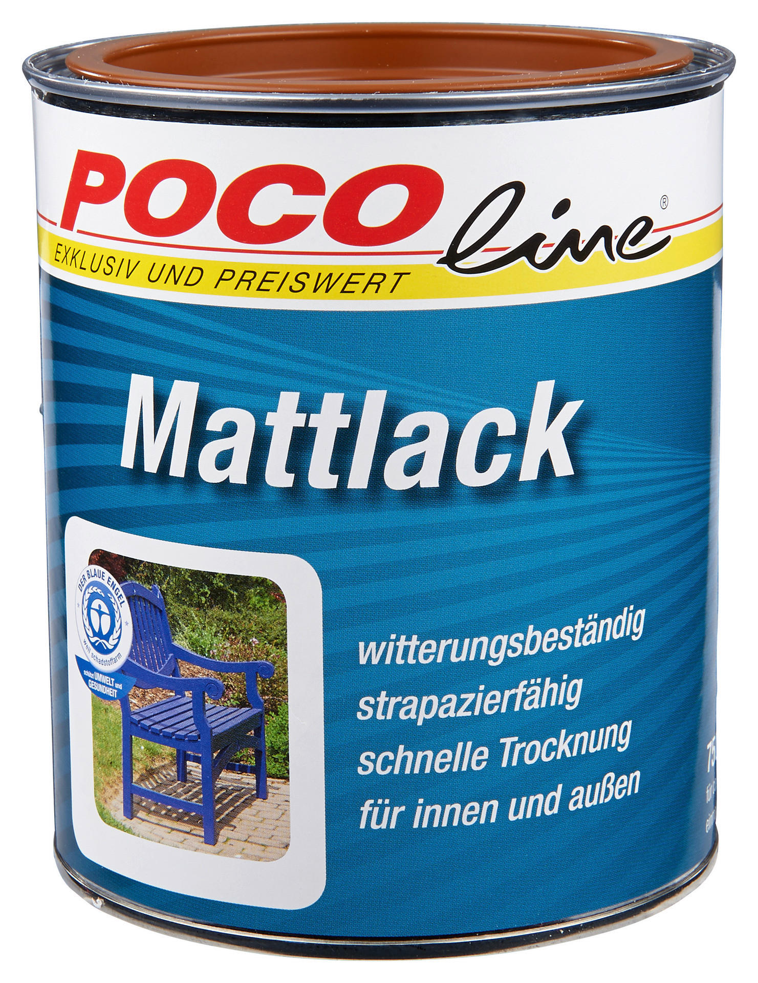 POCOline Acyl Buntlack lehmbraun matt ca. 0,75 l Mattlack_Acryl_2in1 750ml - lehmbraun (750ml) - POCOline