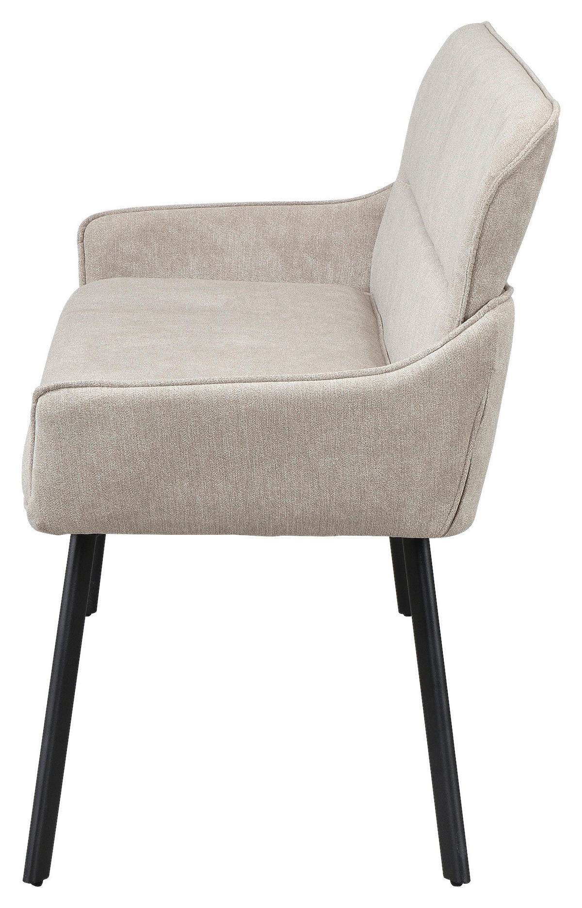 Sitzbank RICO schwarz taupe Metall Stoff B/H/T: ca. 140x90x62 cm RICO - schwarz/taupe (140,00/90,00/62,00cm) - byLIVING