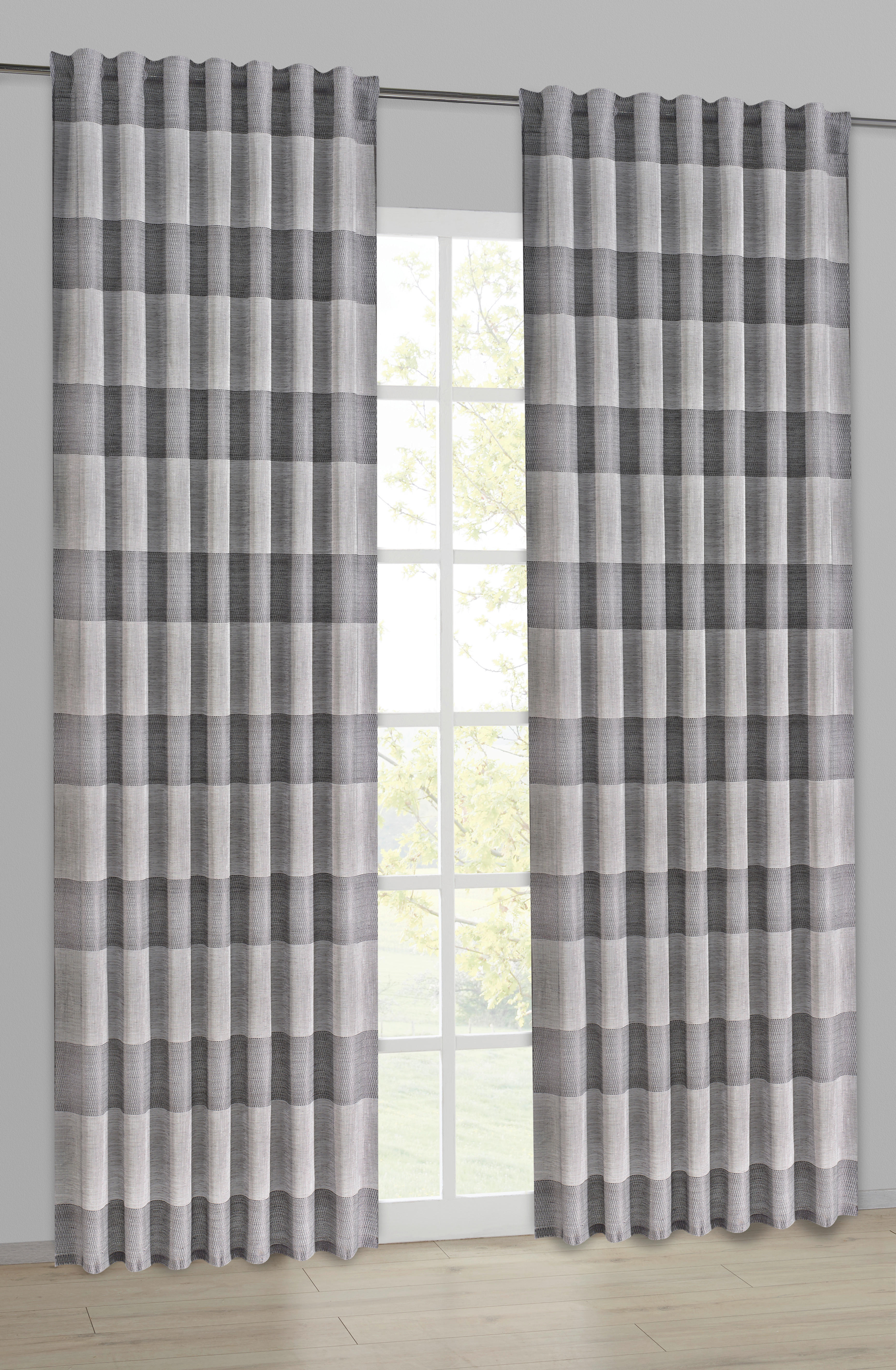 Kombivorhang Andrea grau B/H: ca. 140x245 cm Andrea - grau (140,00/245,00cm) - POCOline