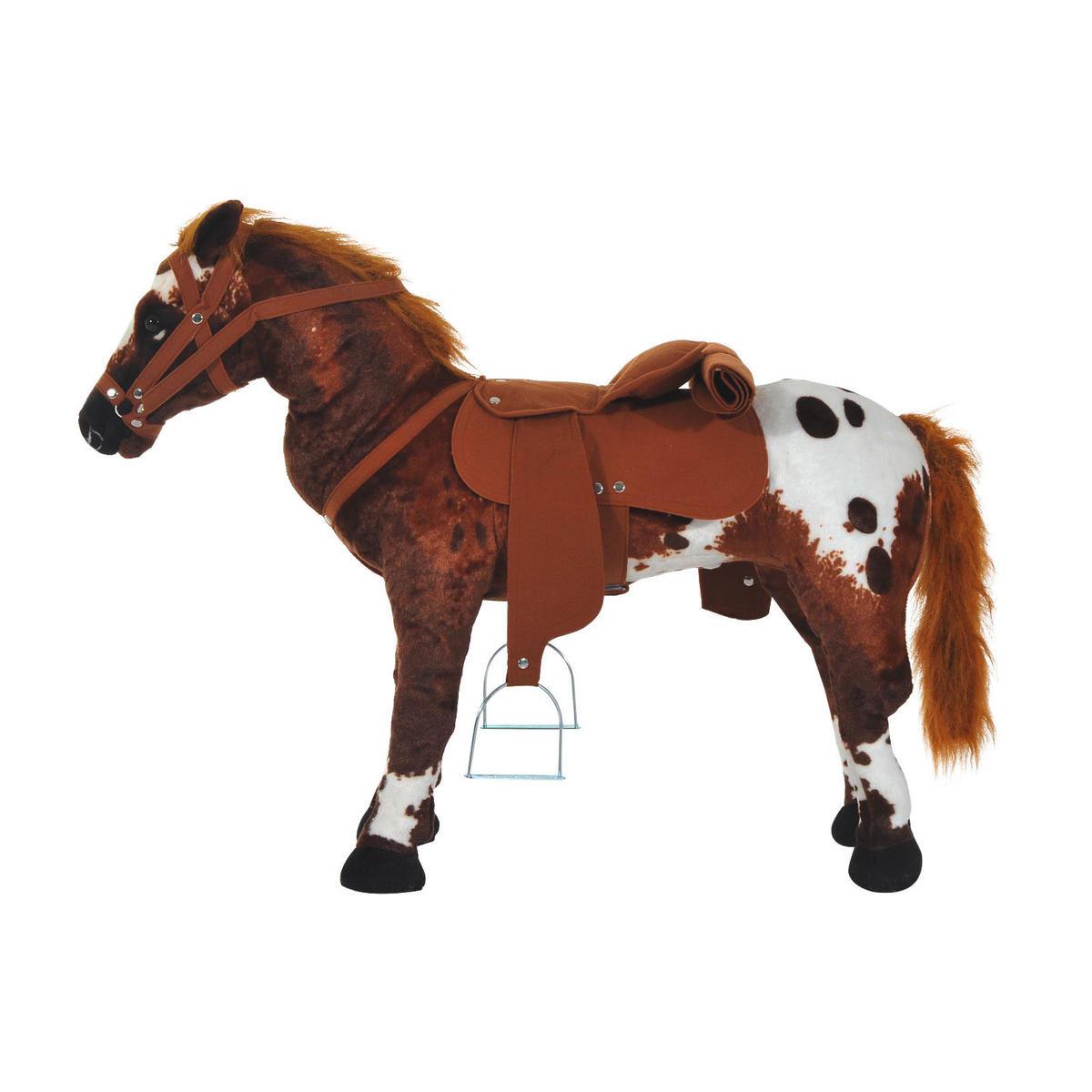 HOMCOM Kinder Schaukelwippe B/H/L: ca. 28x60x85 cm Kinder_Reitpferd - braun (85,00/28,00/60,00cm) - HOMCOM