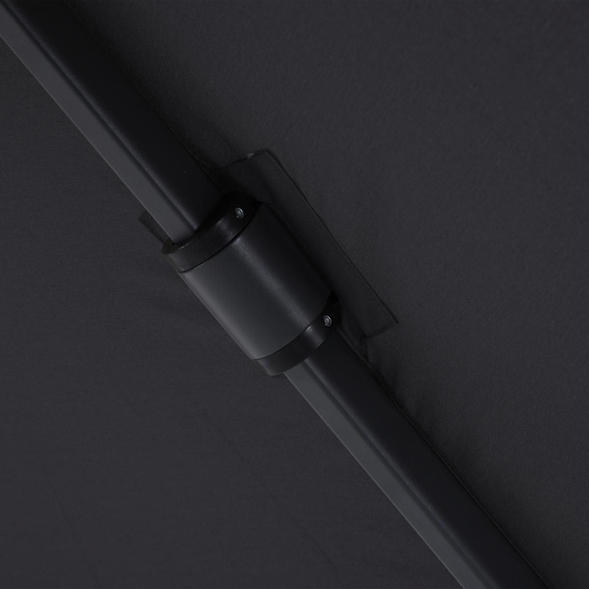 AXI Outdoor Living Ampelschirm Cyrus grau Metall B/H/L: ca. 300x250x300 cm Cyrus - anthrazit/grau (300,00/300,00/250,00cm) - AXI Outdoor Living