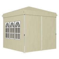 Outsunny Pavillon cremeweiß Metall B/H/L: ca. 248x270x248 cm Pavillon - cremeweiß (248,00/248,00/270,00cm) - Outsunny
