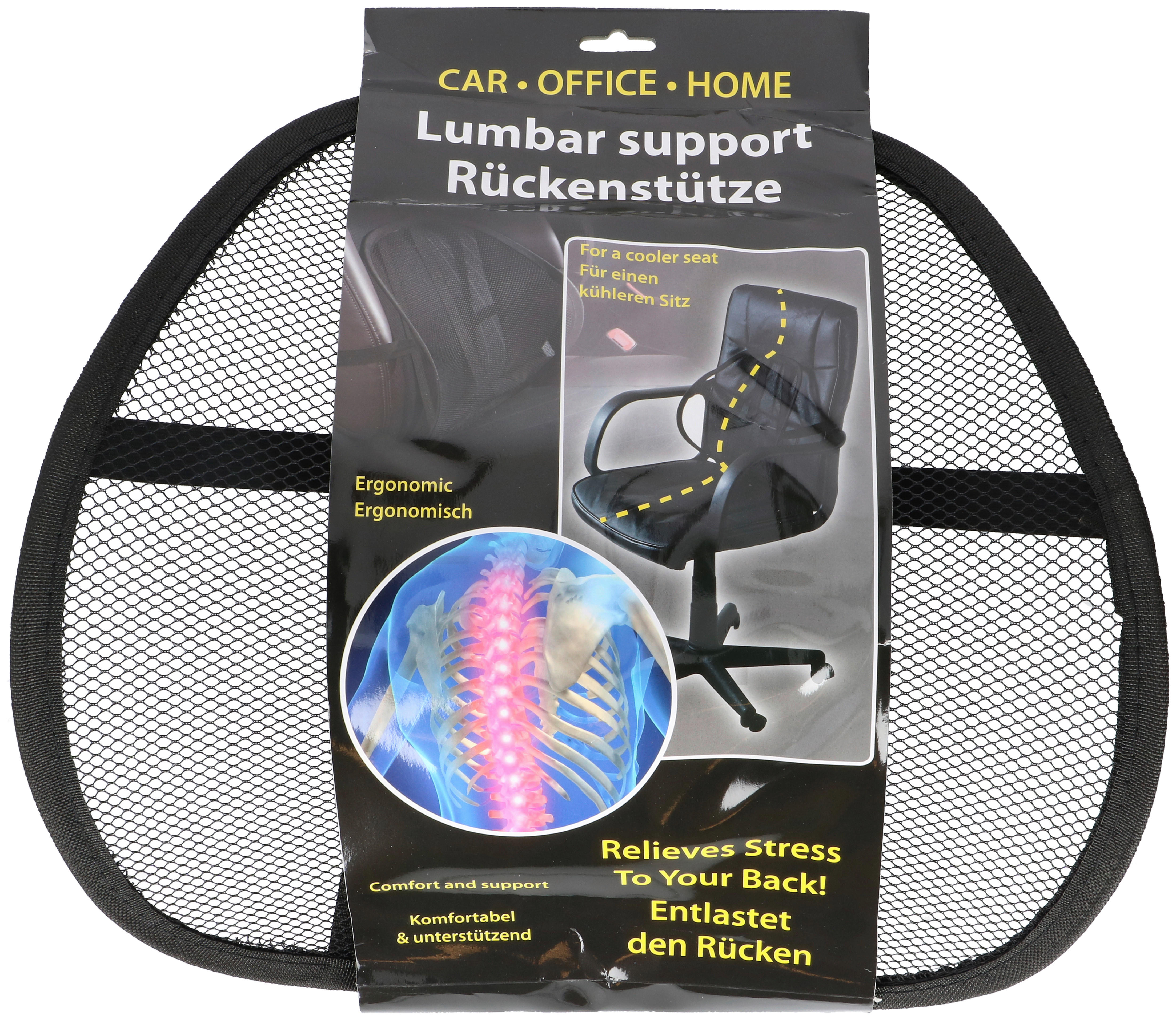 Rückenlehne B/H/L: ca. 12x42x42 cm Rückenlehne - schwarz (42,00/12,00/42,00cm)