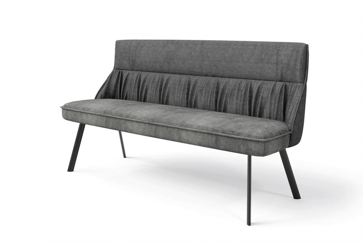 Bank CALIFORNIA anthrazit B/H/T: ca. 180x88x63 cm CALIFORNIA - schwarz/anthrazit (180,00/88,00/63,00cm) - byLIVING