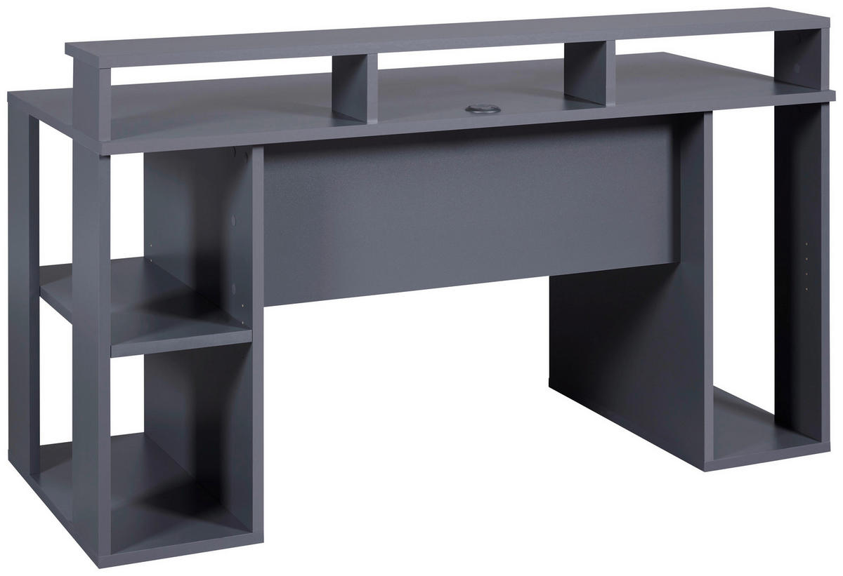 Schreibtisch Match Point anthrazit beschichtet Nachbildung B/H/L: ca. 91x76,5x160 cm Match Point - anthrazit (160,00/91,00/76,50cm) - Inter Link