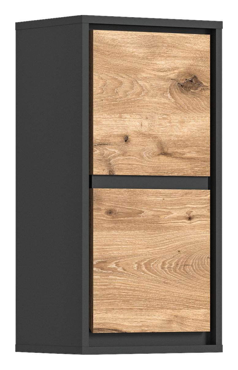 Badhängeschrank JARU anthrazit Nox Oak Nachbildung schwarz B/H/T: ca. 35x69x24 cm