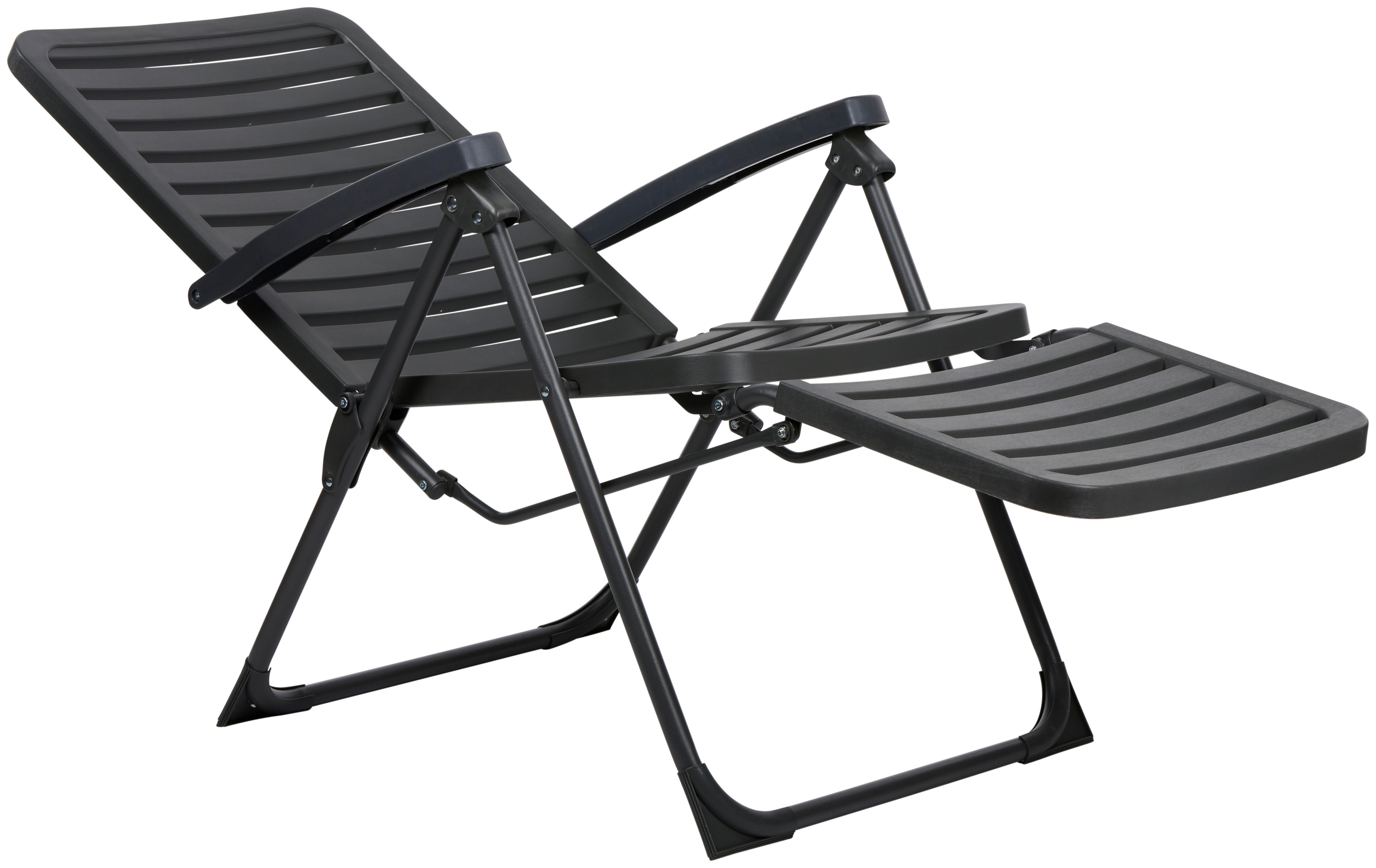 Gartenstuhl schwarz Kunststoff B/H/L: ca. 62x151x104 cm Gartenstuhl 104x62x151cm - schwarz (104,00/62,00/151,00cm)