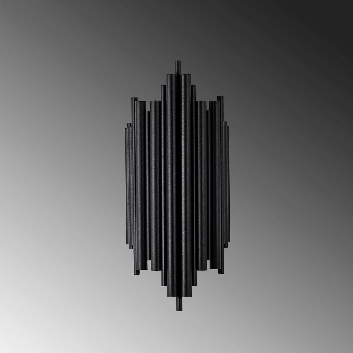 Opviq Wandleuchte Reis schwarz Metall B/H/T/L: ca. 22x50x22x11 cm E14 1 Brennstellen Reis - schwarz (11,00/22,00/50,00cm) - Opviq