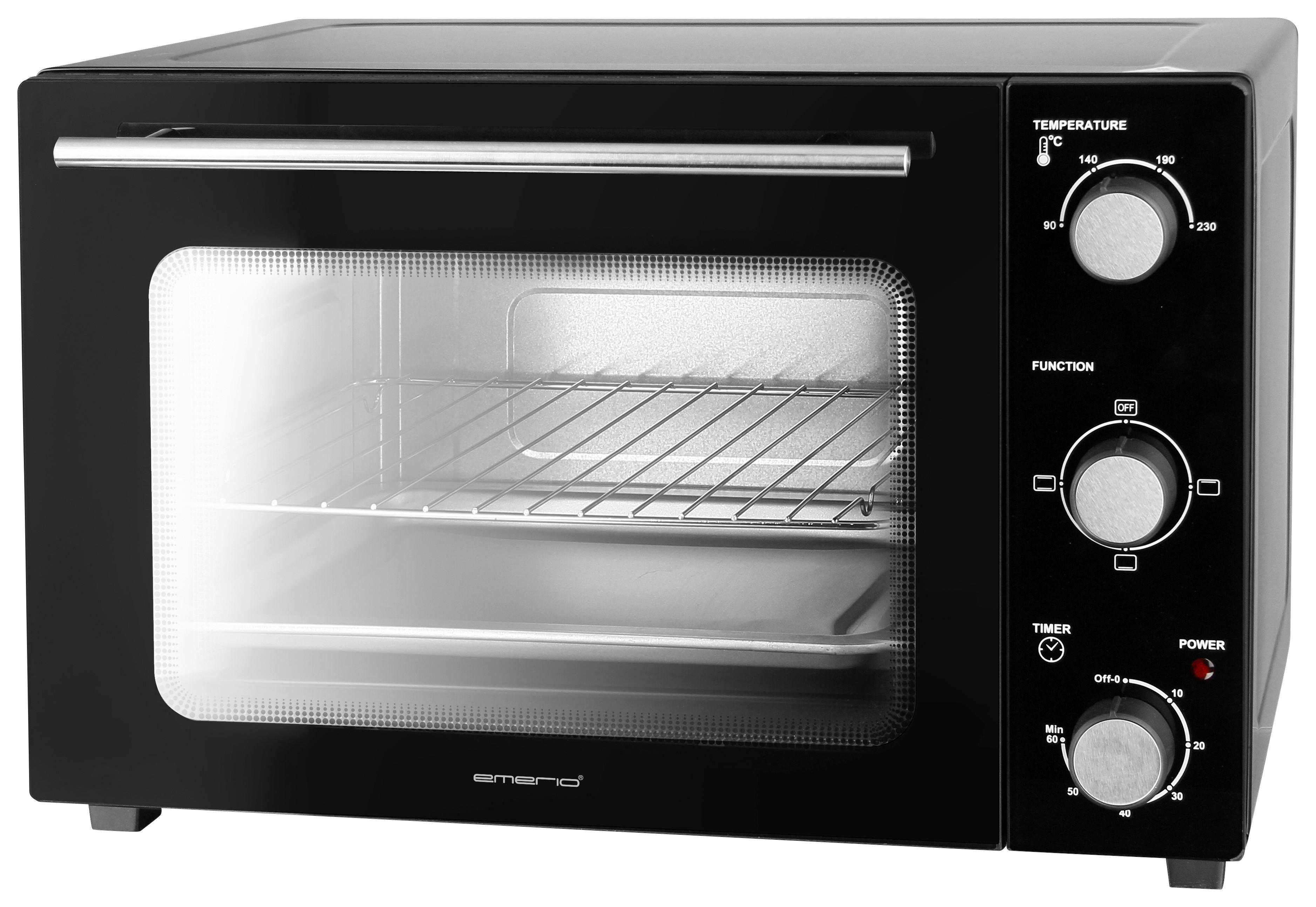 Mini-Backofen MO-122420.1 schwarz Metall B/H/T: ca. 51x40x33 cm ca. 32 l