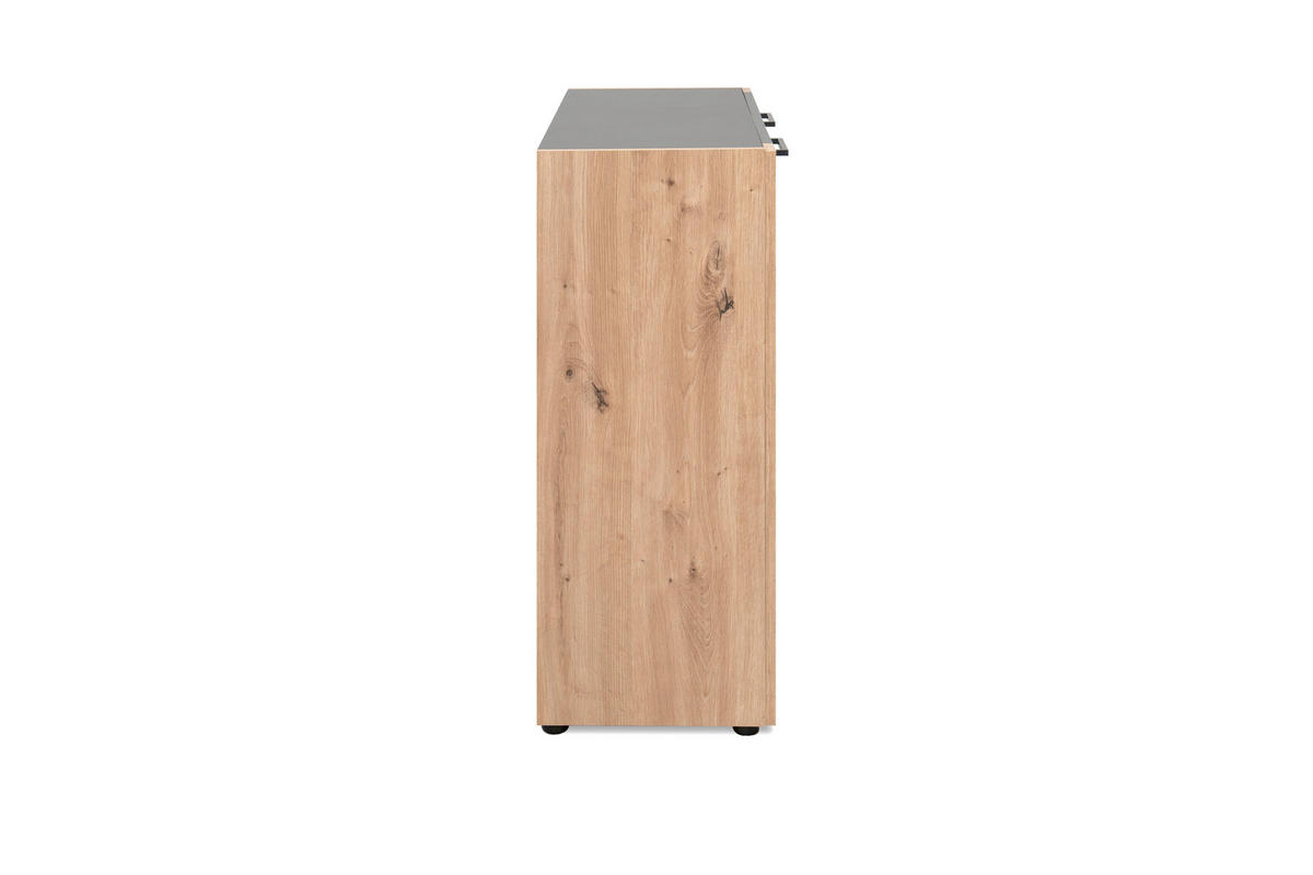 Kommode Cento anthrazit Eiche Artisan Oak Nachbildung B/H/T: ca. 89x83x35 cm Cento - Eiche/anthrazit (89,00/83,00/35,00cm)