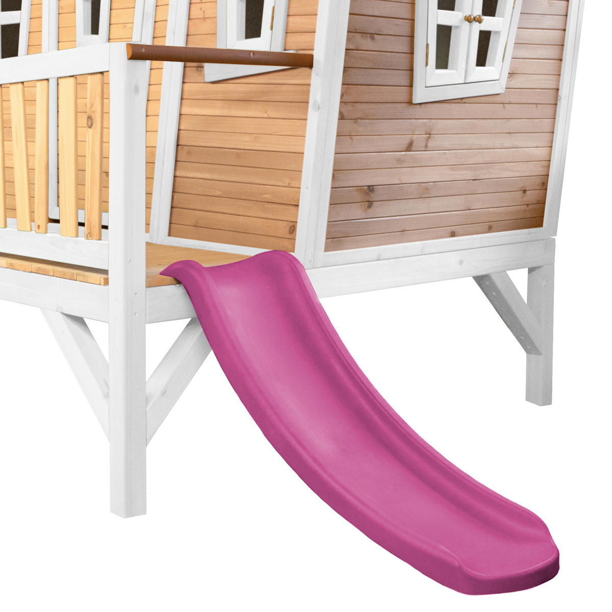 AXI Spielhaus Emma braun B/H/L: ca. 349x227x193 cm Emma - braun/lila (193,00/349,00/227,00cm) - AXI