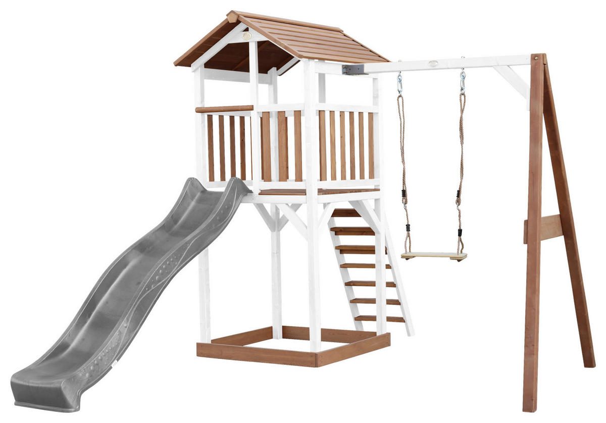 AXI Spielturm Beach Tower braun B/H/L: ca. 284x242x349 cm Beach Tower - braun/weiß (349,00/284,00/242,00cm) - AXI