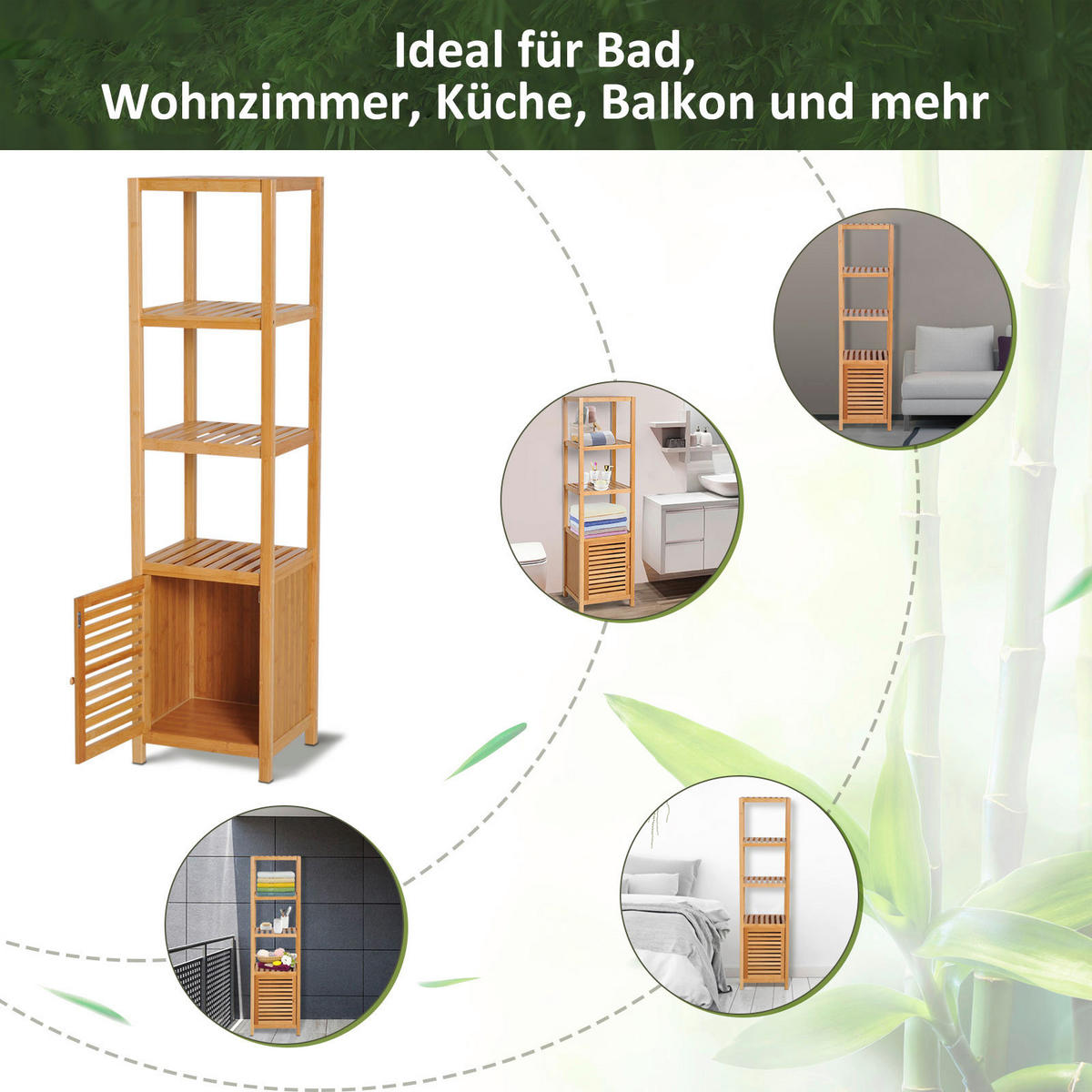 Badschrank natur Edelstahl B/H/L: ca. 33x36x140 cm Badschrank - natur (140,00/33,00/36,00cm) - HOMCOM