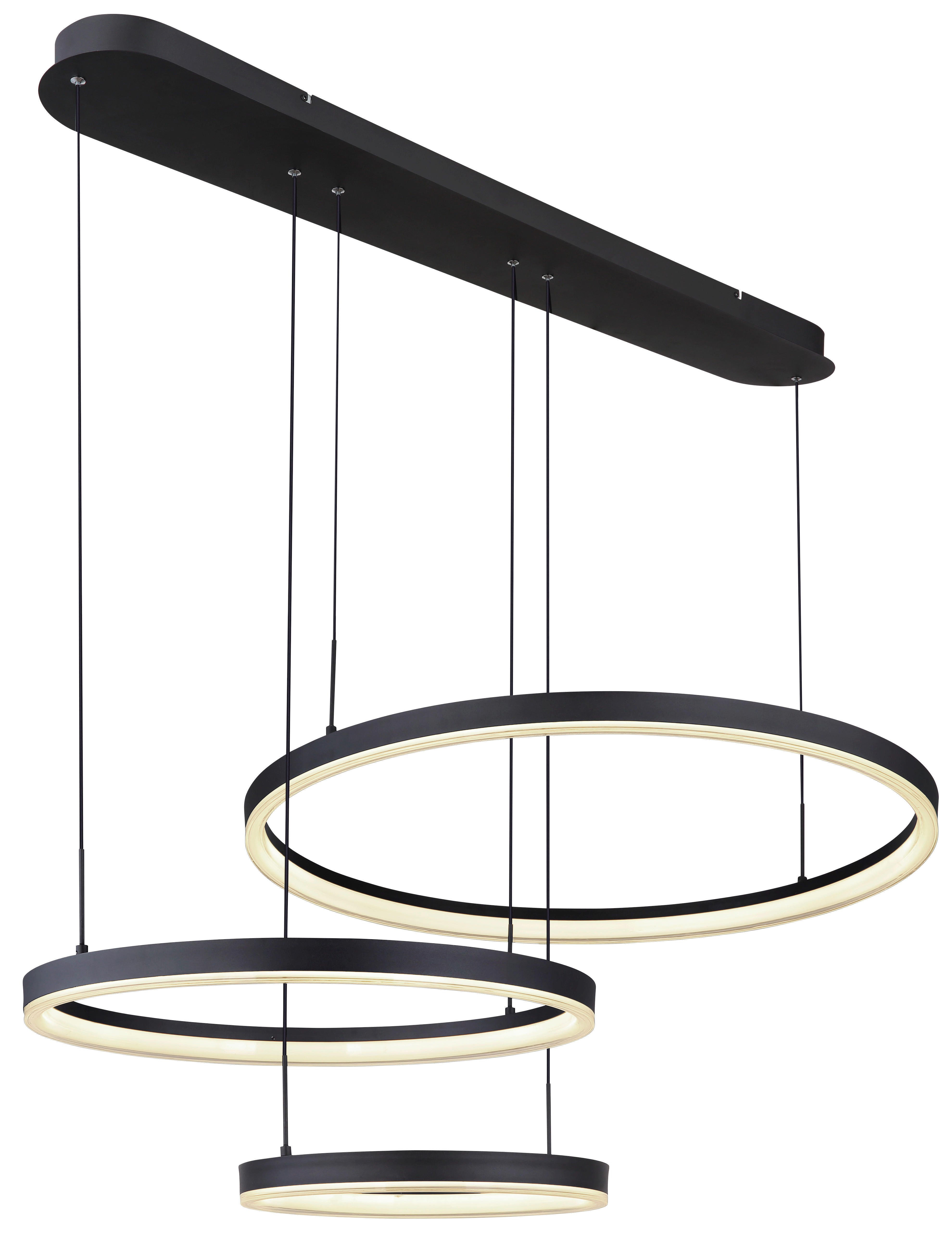 GLOBO LED-Pendelleuchte gold schwarz Metall Aluminium B/H/T: ca. 80x150x117,5 cm