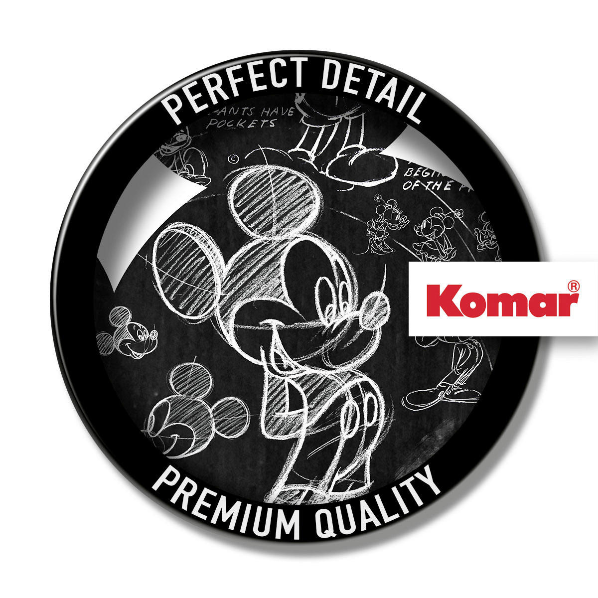 Komar Wandtattoo Mickey Head Illustration  Mickey Head Illustration B/L: ca. 125x125 cm Mickey Head Illustration - (125,00/125,00cm) - Komar