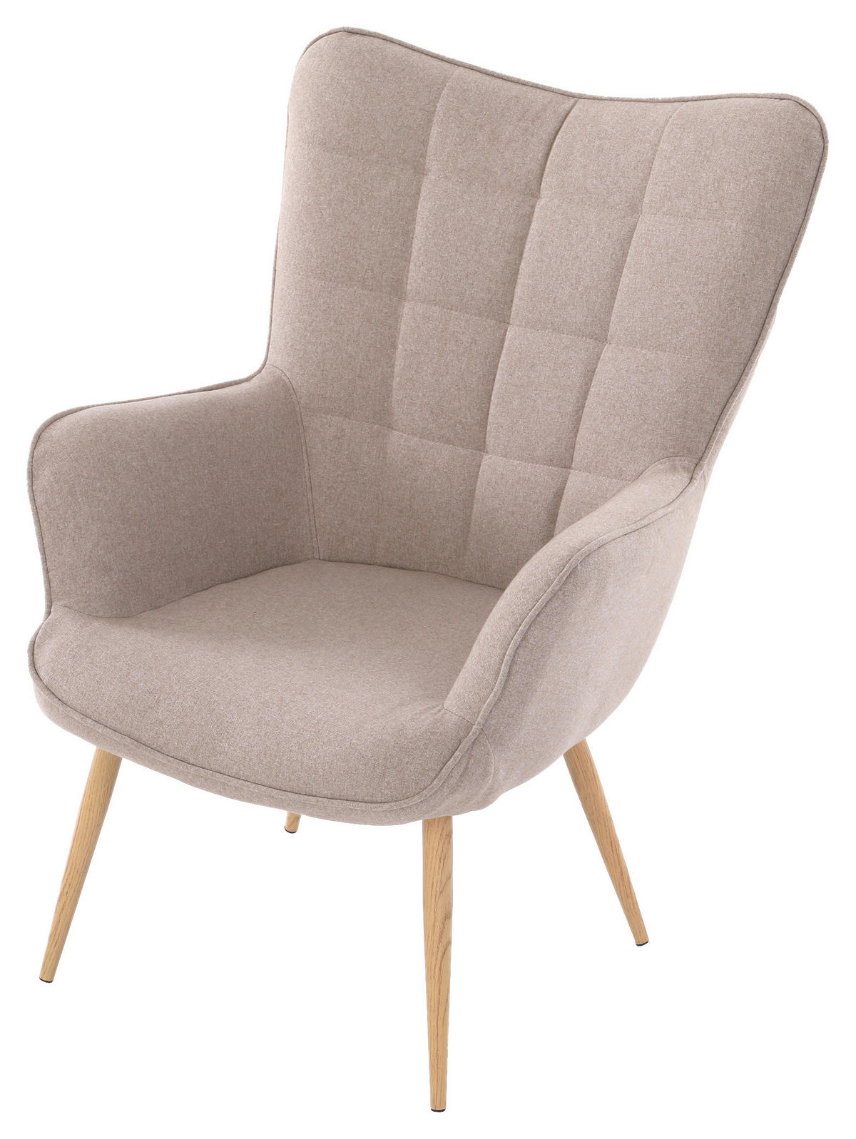 byLIVING Sessel UTA sand natur Stoff Metall B/H/T: ca. 72x97x80 cm UTA - sand/natur (72,00/97,00/80,00cm) - byLIVING
