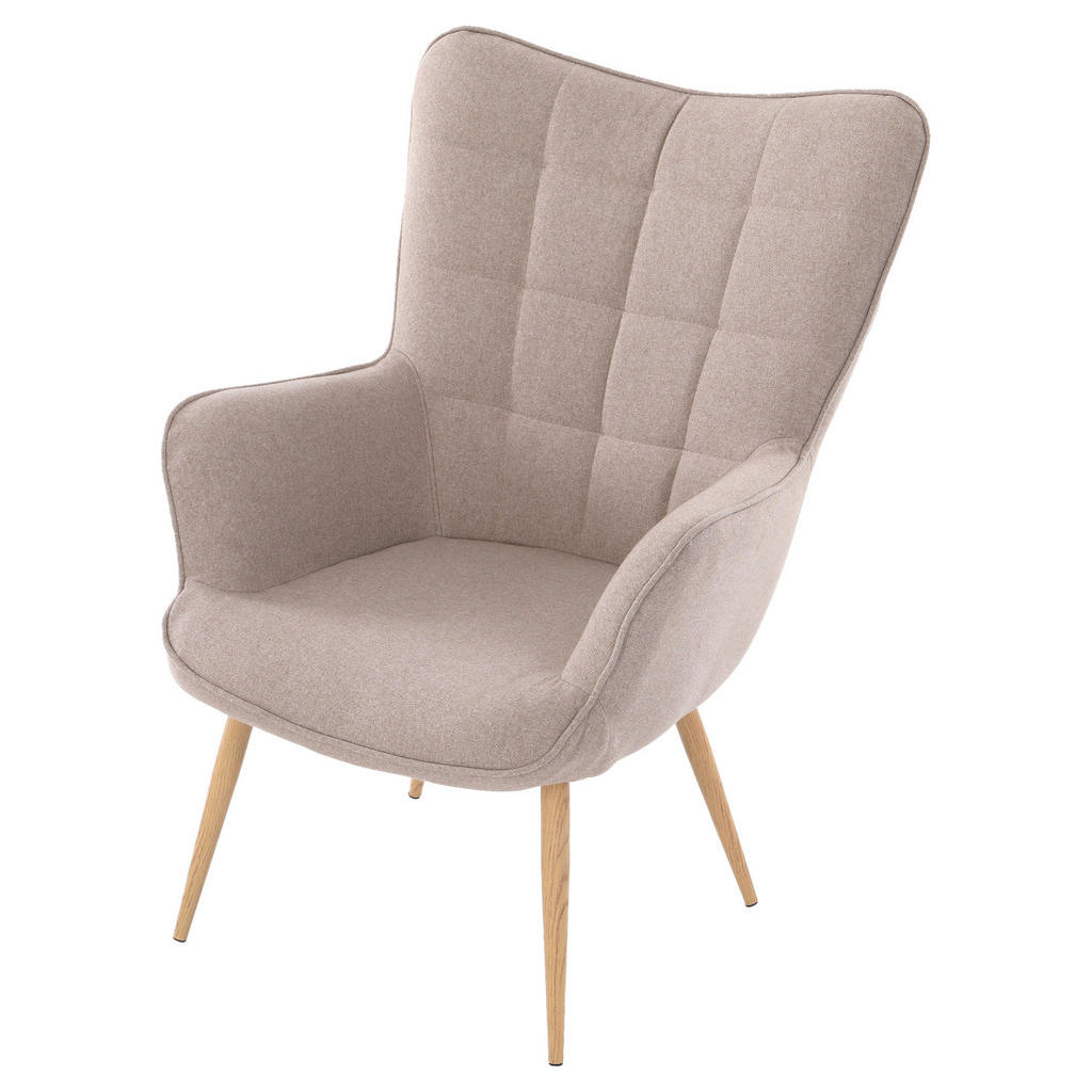 Thumbnail - byLIVING Sessel UTA sand natur Stoff Metall B/H/T: ca. 72x97x80 cm