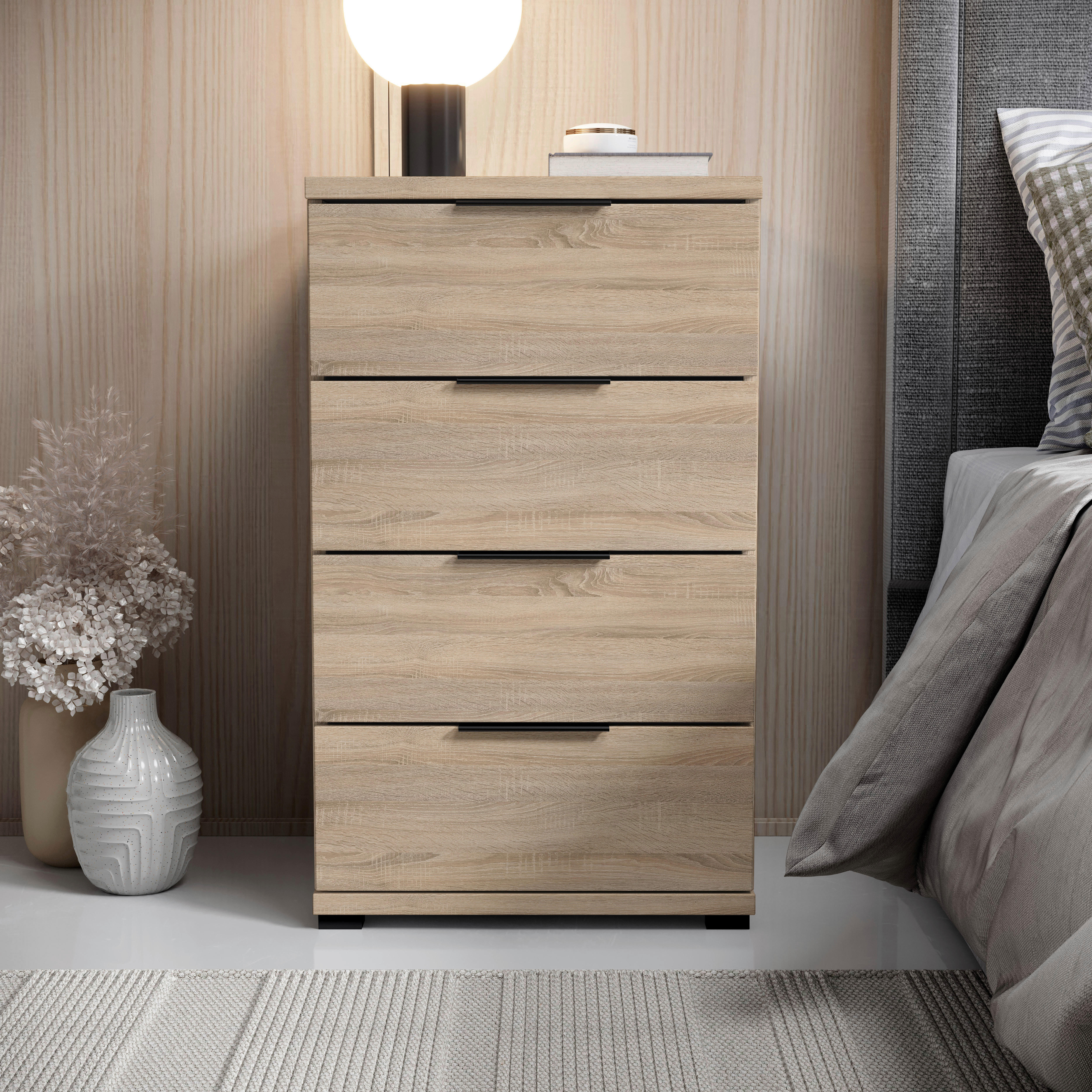 Thumbnail - Nachtkonsole Salermo Eiche Sonoma Nachbildung B/H/T: ca. 46x79x42 cm