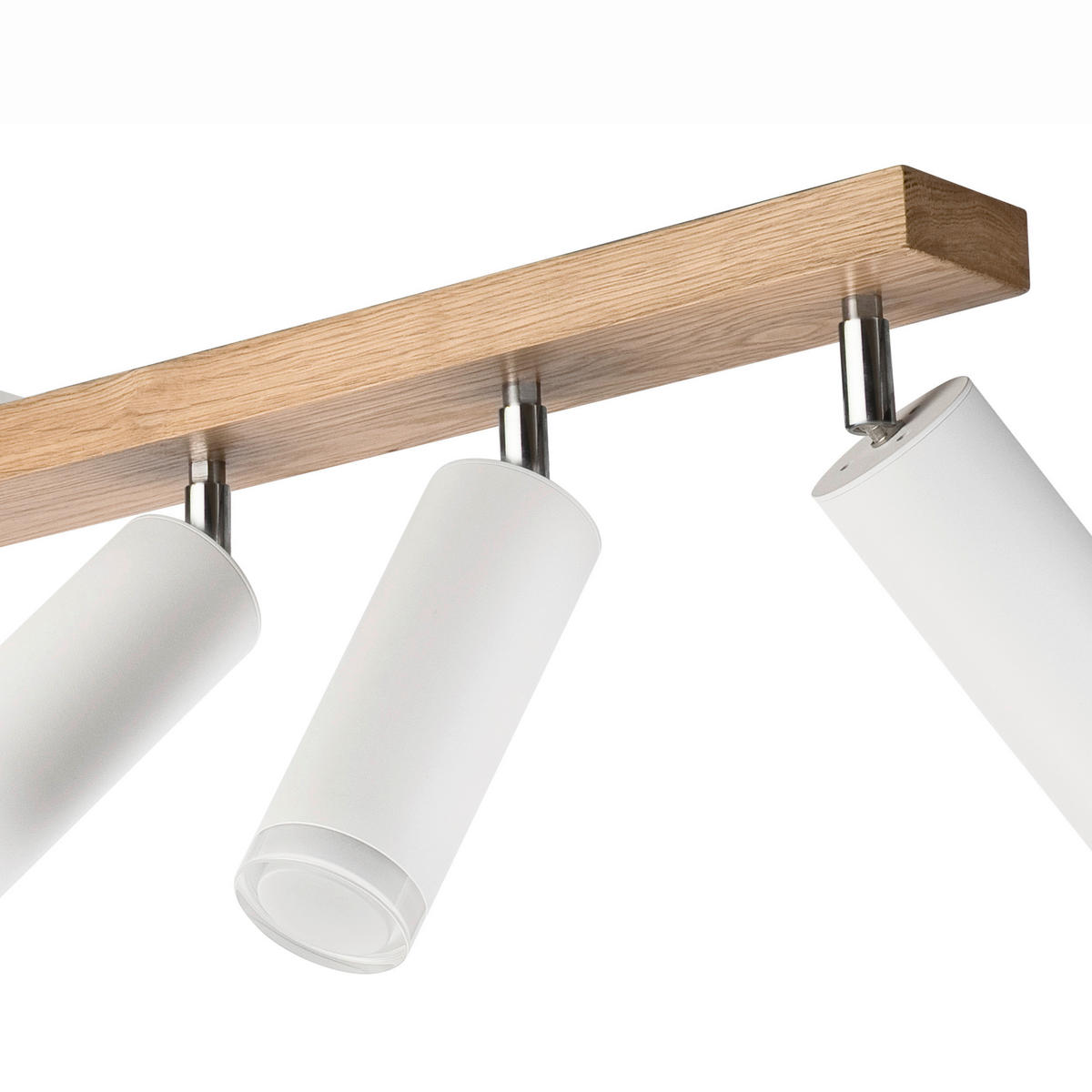 Lamkur Deckenleuchte weiß Holz B/H/L: ca. 20x23,5x84 cm 5 Brennstellen MATTE - weiß (84,00/20,00/23,50cm) - Lamkur