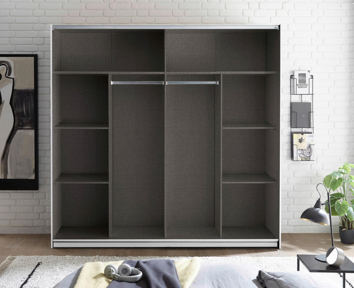 Schwebetürenschrank Noemi weiß B/H/T: ca. 215x210x60 cm Noemi - weiß (215,00/210,00/60,00cm)