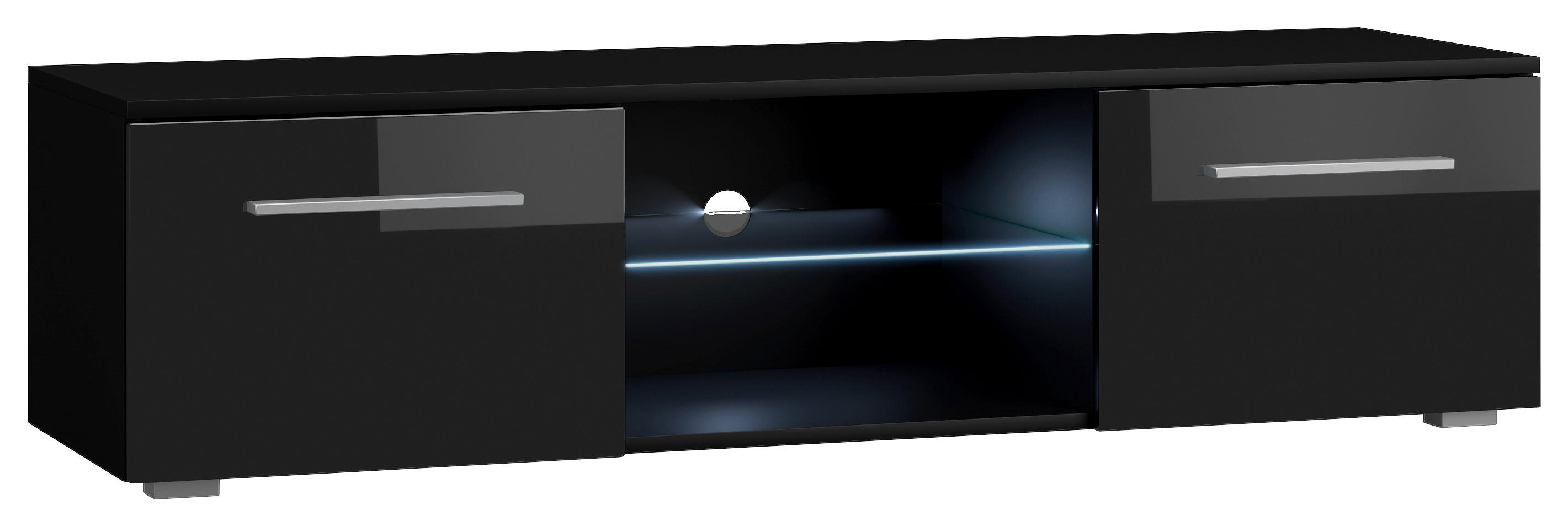 TV-Board Moon schwarz schwarz Hochglanz B/H/T: ca. 140x36x40 cm Moon - schwarz (140,00/36,00/40,00cm) - WIPMEB