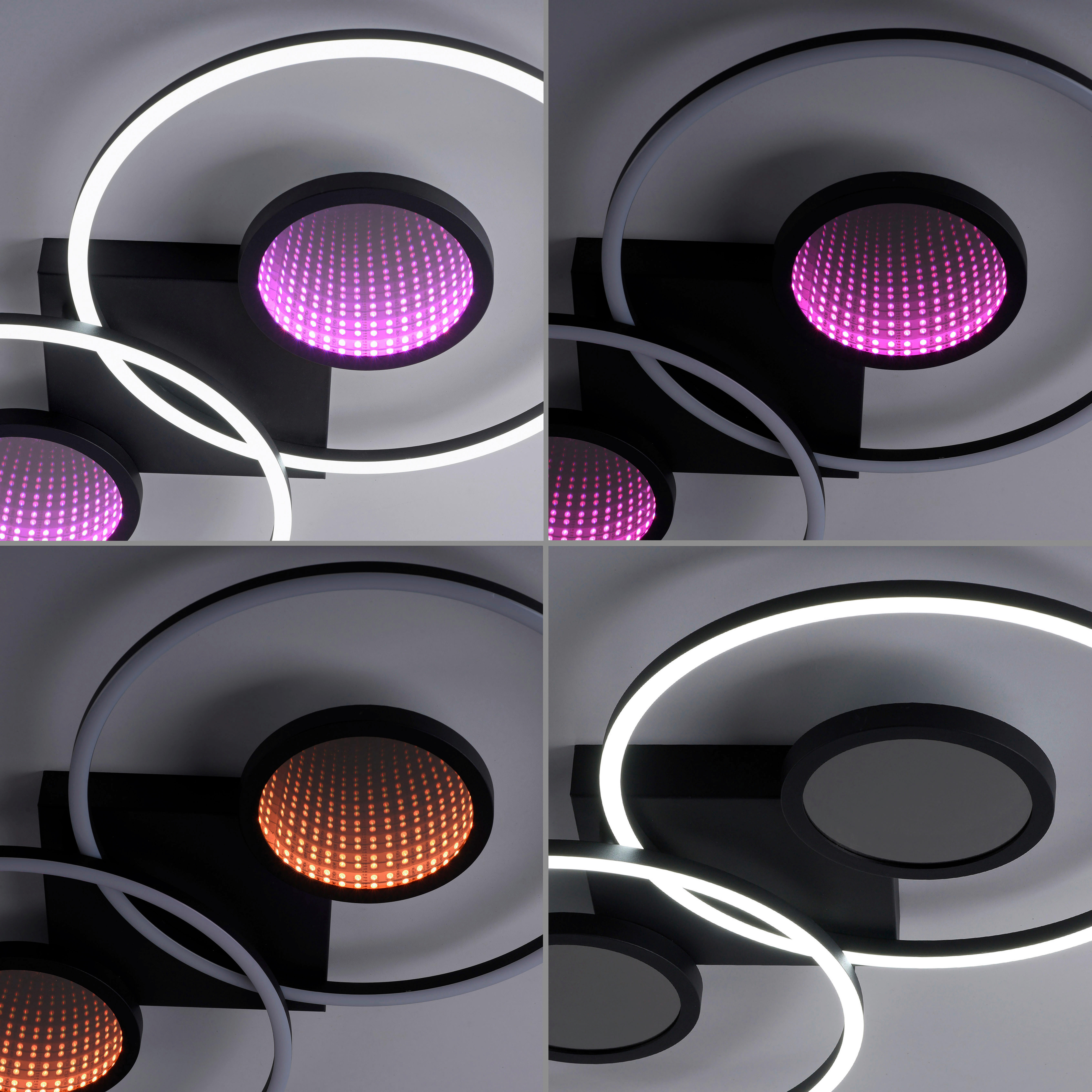 Thumbnail - Just Light LED Deckenleuchte schwarz weiß Kunststoff Aluminium H/L: ca. 7x70 cm 2 Brennstellen