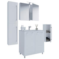 Waschplatz 5tlg-Gilos weiß B/H/T: ca. 60x86x46 cm 5tlg-Gilos - weiß (60,00/86,00/46,00cm) - VCM Möbel