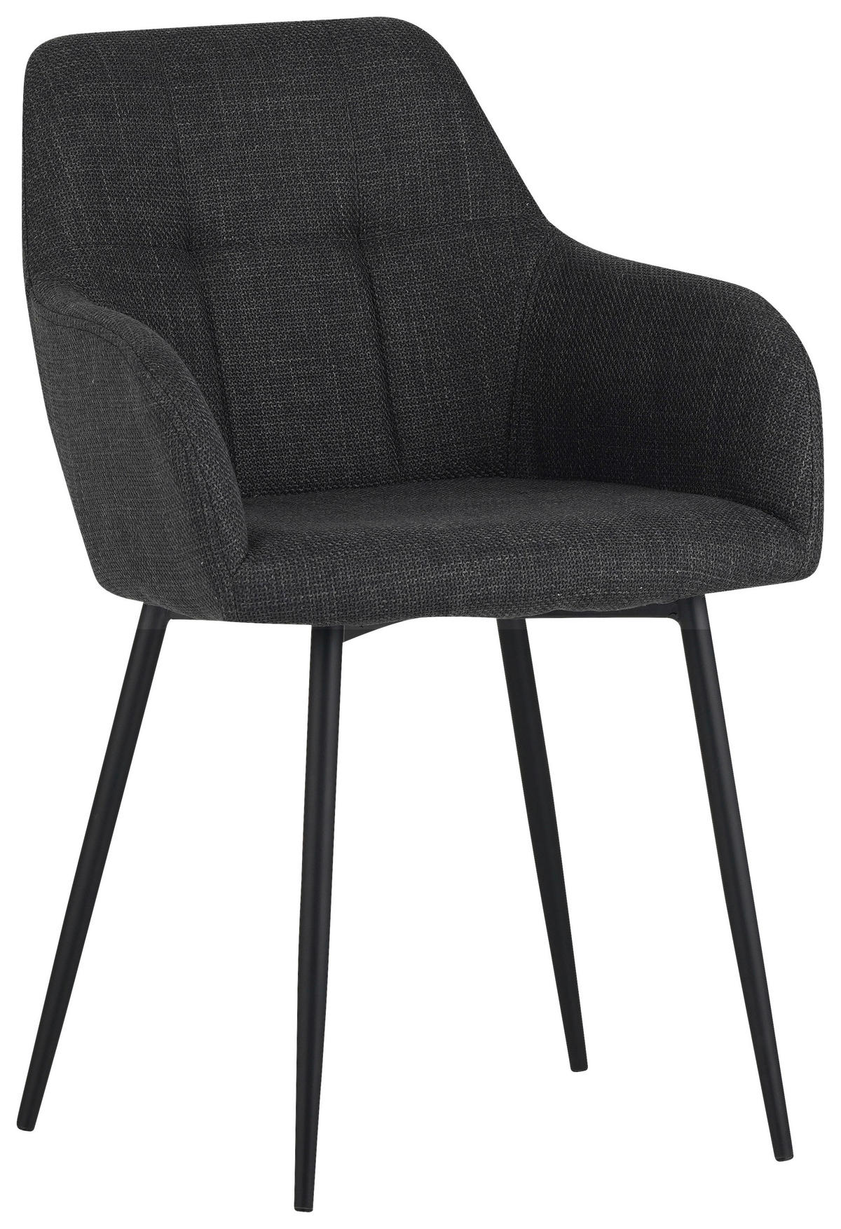 Armlehnstuhl Maria anthrazit Microfaser Webstoff B/H/T: ca. 55x84x61 cm Maria - anthrazit (55,00/84,00/61,00cm) - Hela