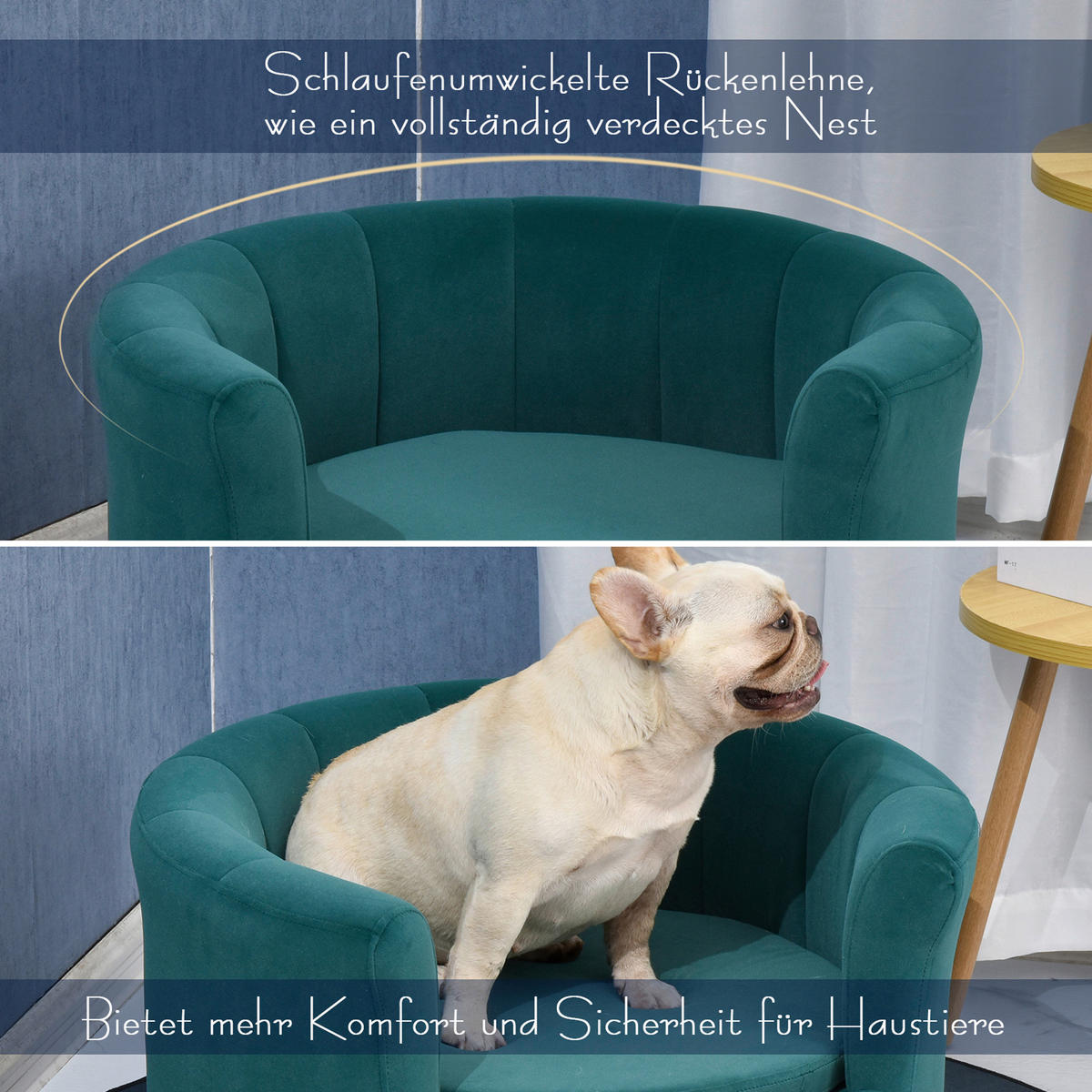 PawHut Hundesofa grün Schaumstoff B/H/L: ca. 65x37x64 cm Hundesofa - grün (64,00/65,00/37,00cm) - PawHut