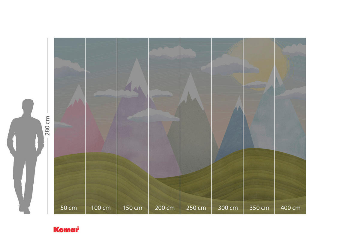 Komar Fototapete Hilltops B/L: ca. 400x280 cm Hilltops - (400,00/280,00cm) - Komar