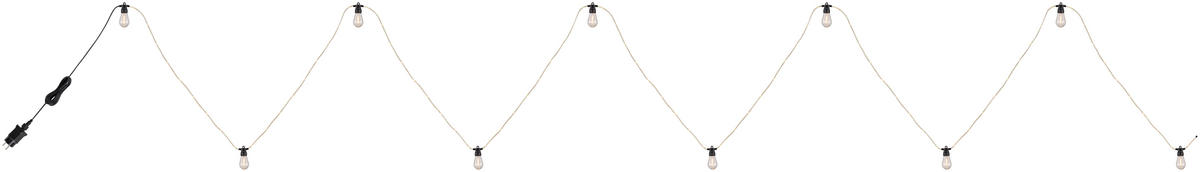 GLOBO LED-Lichterkette VERA schwarz B/H/T: ca. 4,5x10,5x1050 cm VERA - schwarz/transparent (4,50/10,50/1050,00cm) - GLOBO