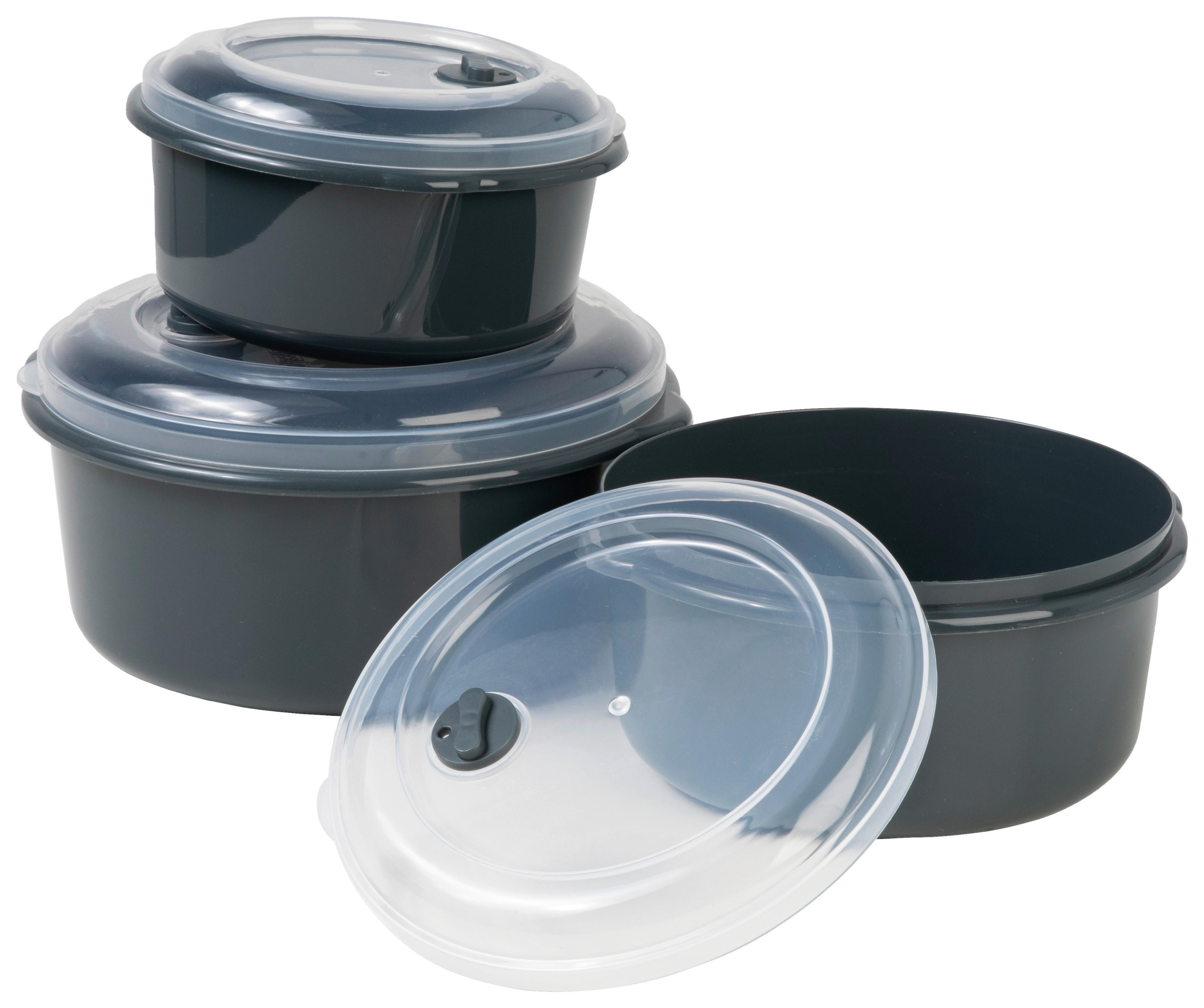 MICHELINO Küchenhelfer grau Mikrowellen-Starterset_3tlg. - grau - MICHELINO