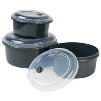 MICHELINO Küchenhelfer grau Mikrowellen-Starterset_3tlg. - grau - MICHELINO