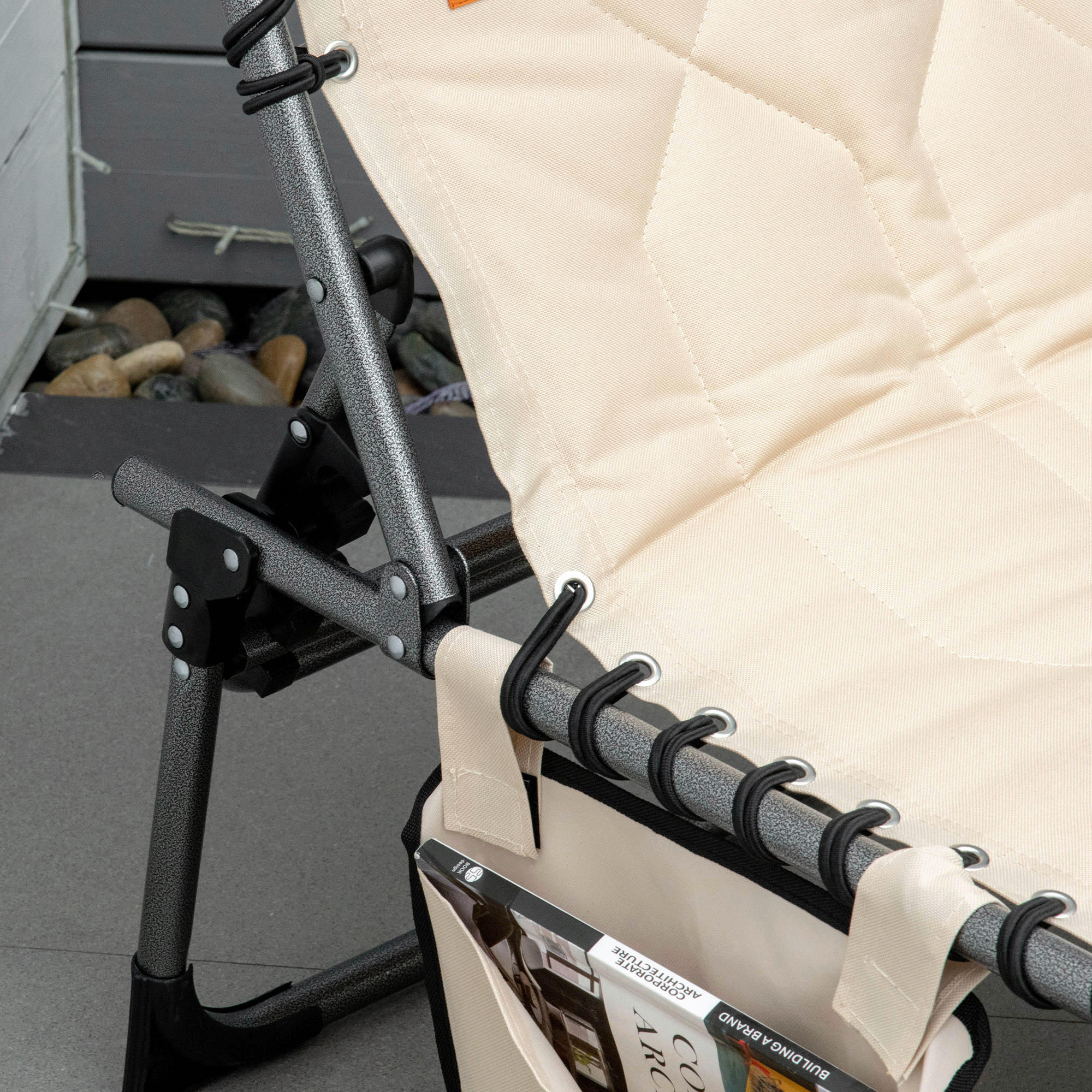 Outsunny Sonnenliege beige Polyester B/H...