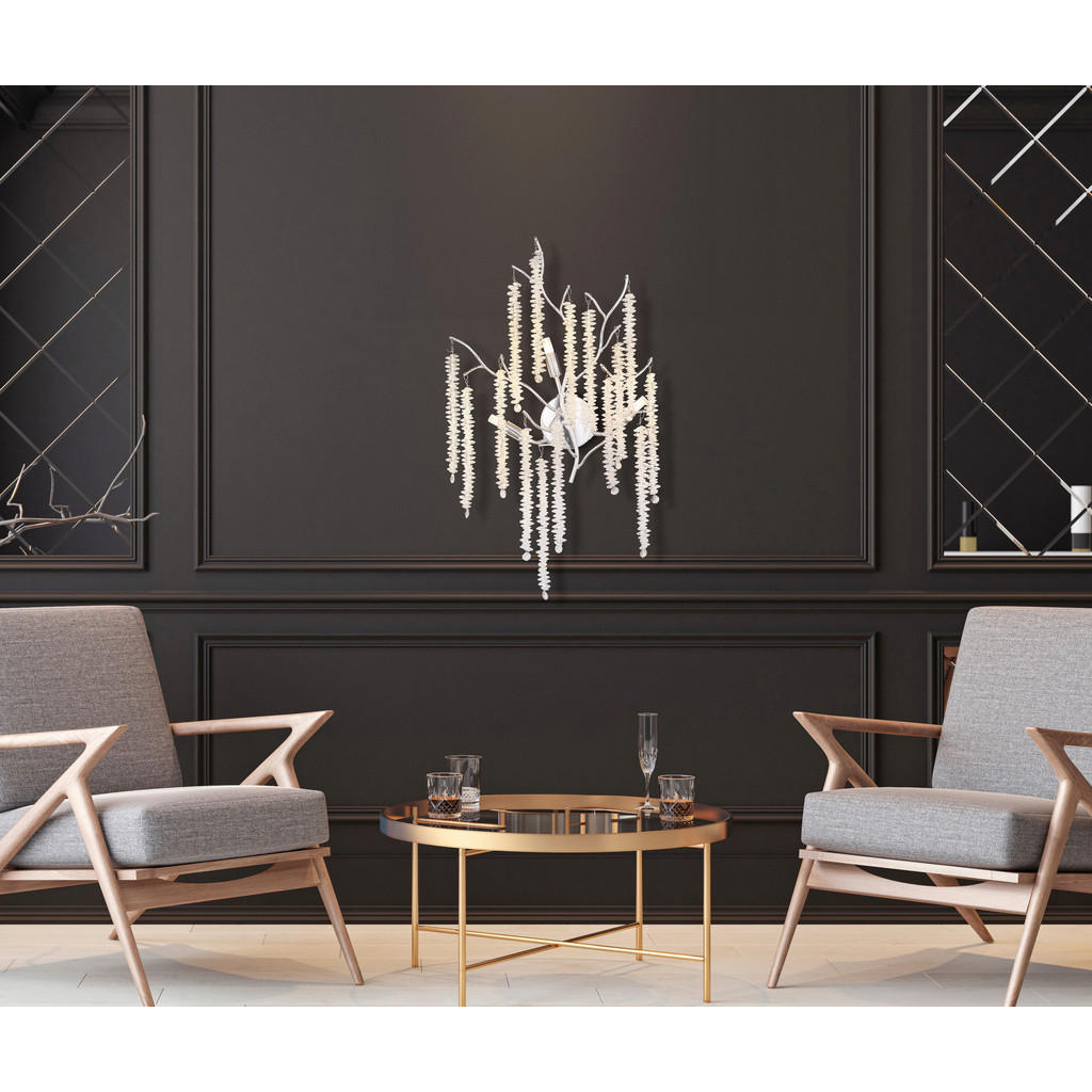 Thumbnail - GLOBO Wandleuchte Chrom klar Metall Kunststoff B/H/L: ca. 40x25x40 cm