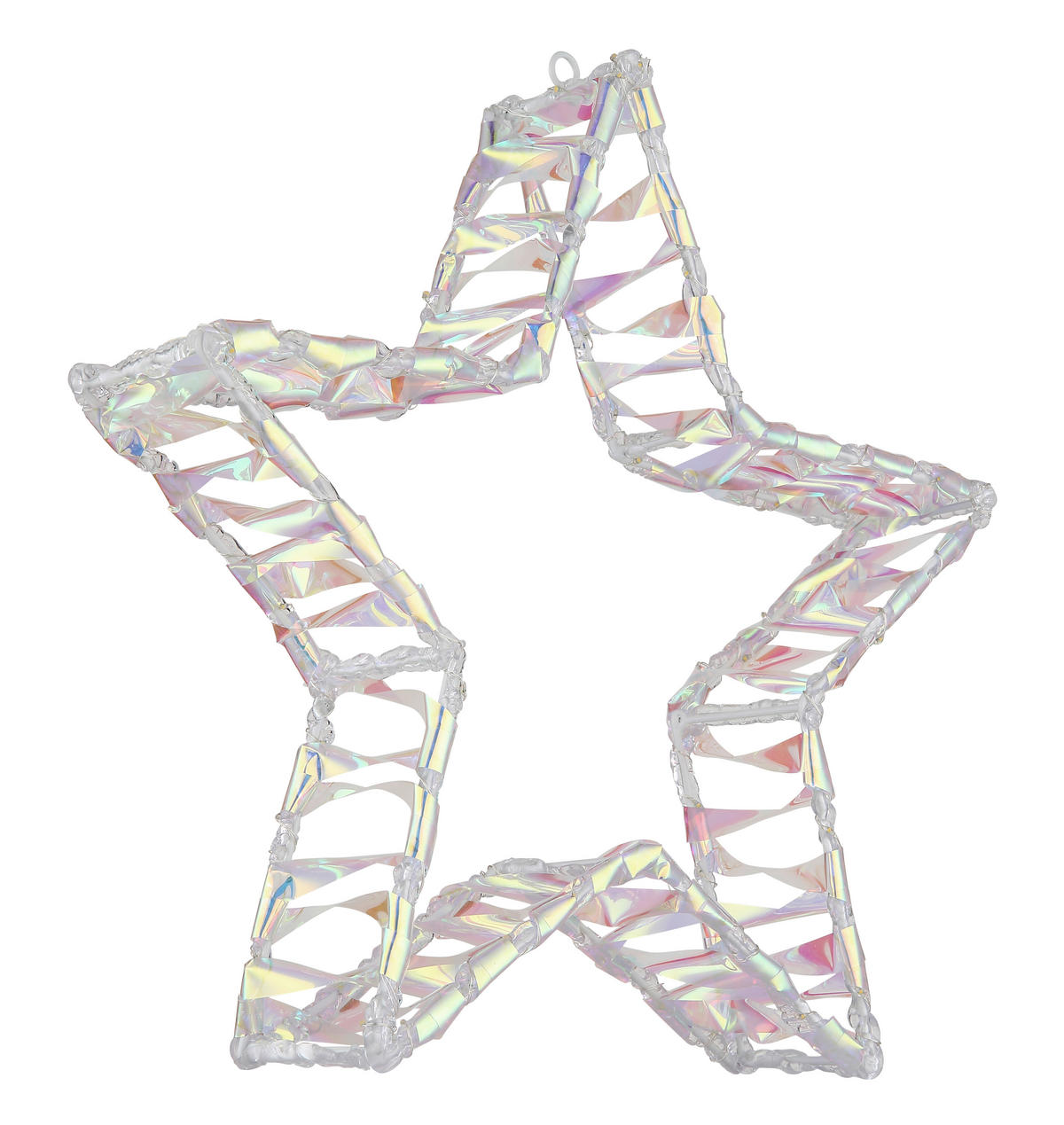 LED-Dekostern klar weiß B/H/L: ca. 7x39x37 cm STARA - klar/weiß (37,00/7,00/39,00cm) - GLOBO