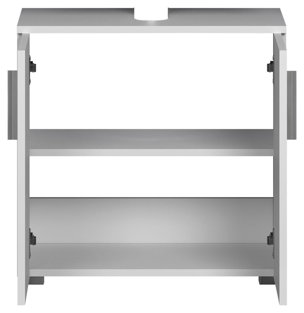 Waschbeckenunterschrank Wons weiß Hochglanz weiß matt B/H/T: ca. 60x58x34 cm Wons - weiß (60,00/58,00/34,00cm) - Trendteam